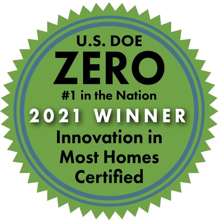 Department of Energy's Most Certified Homes in the Year Award