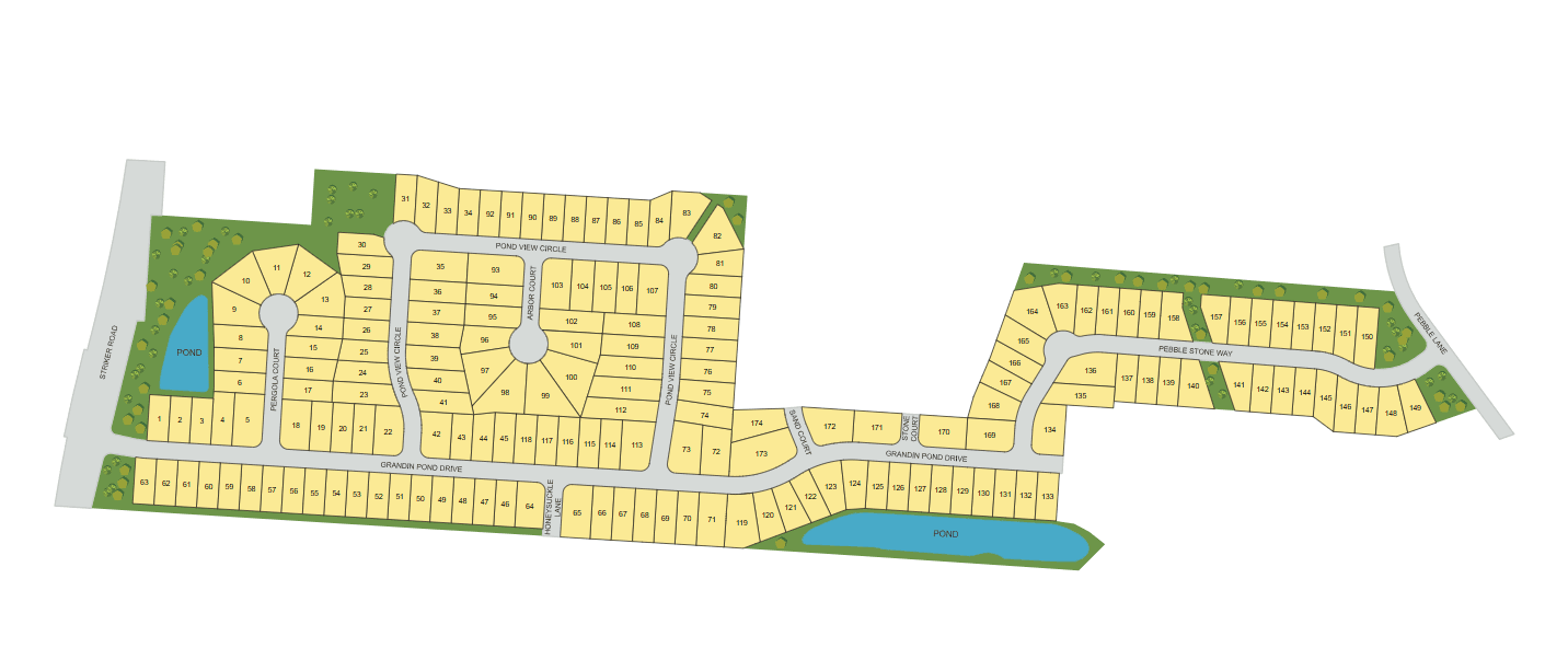 Arbors at Grandin Pond community map
