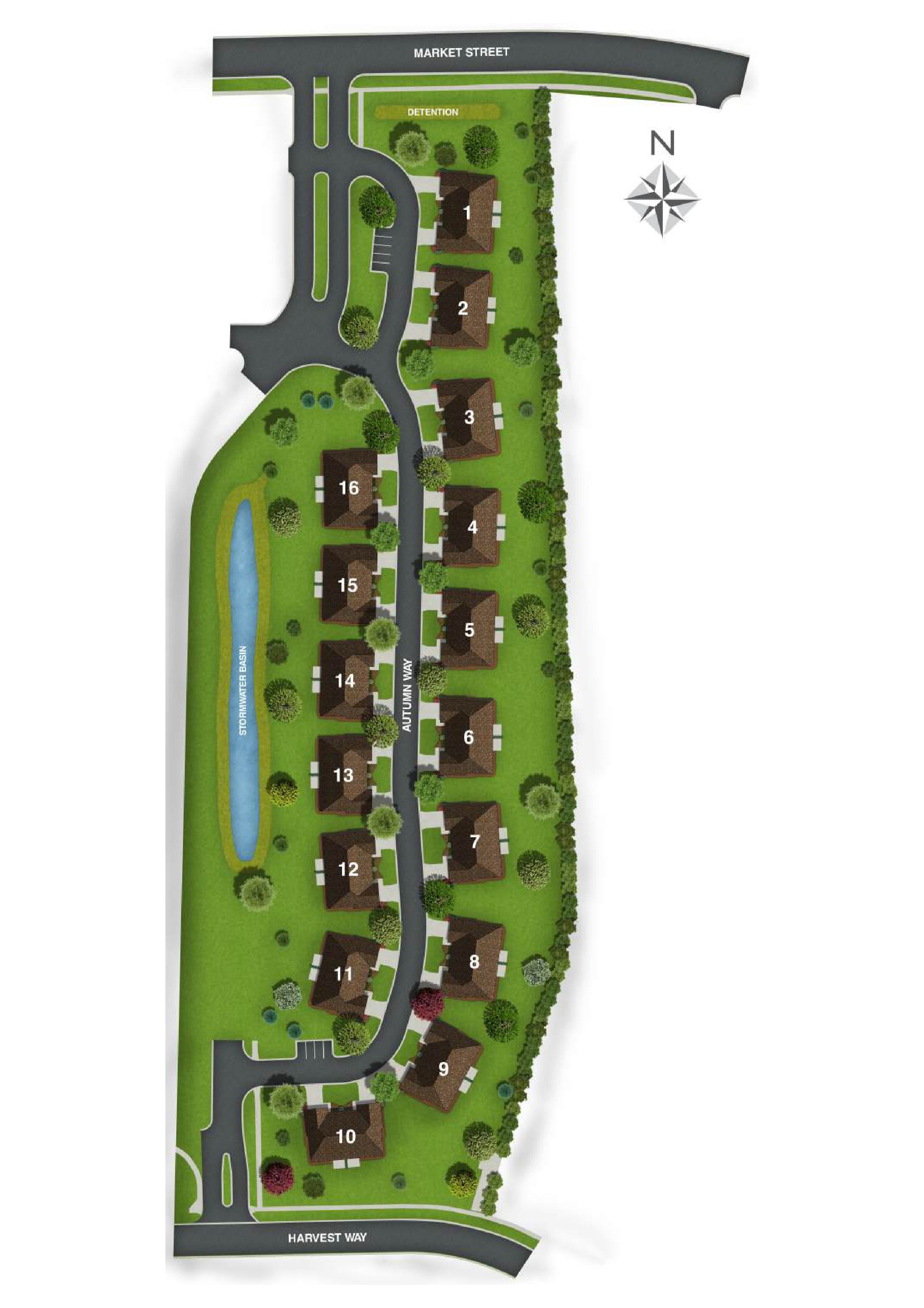 Harvest Pointe Villas community map