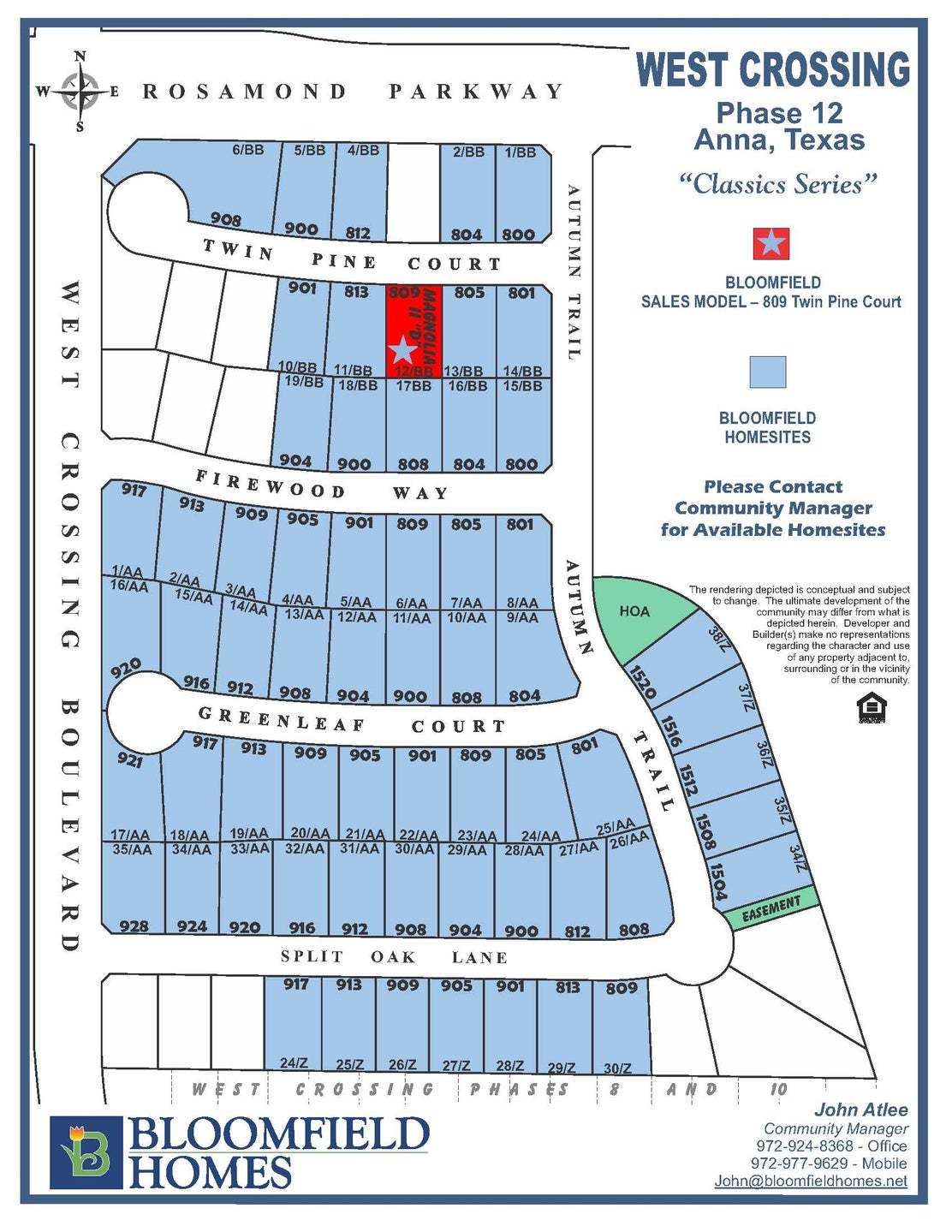 West Crossing community map