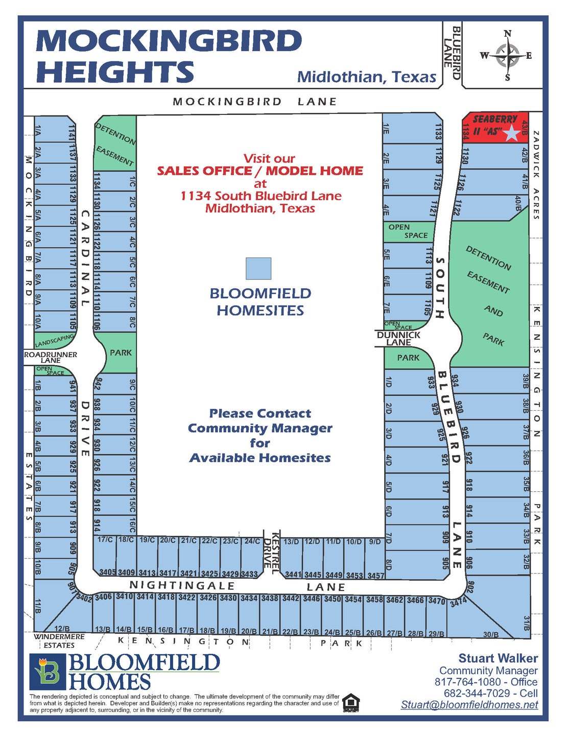 Mockingbird Heights community map