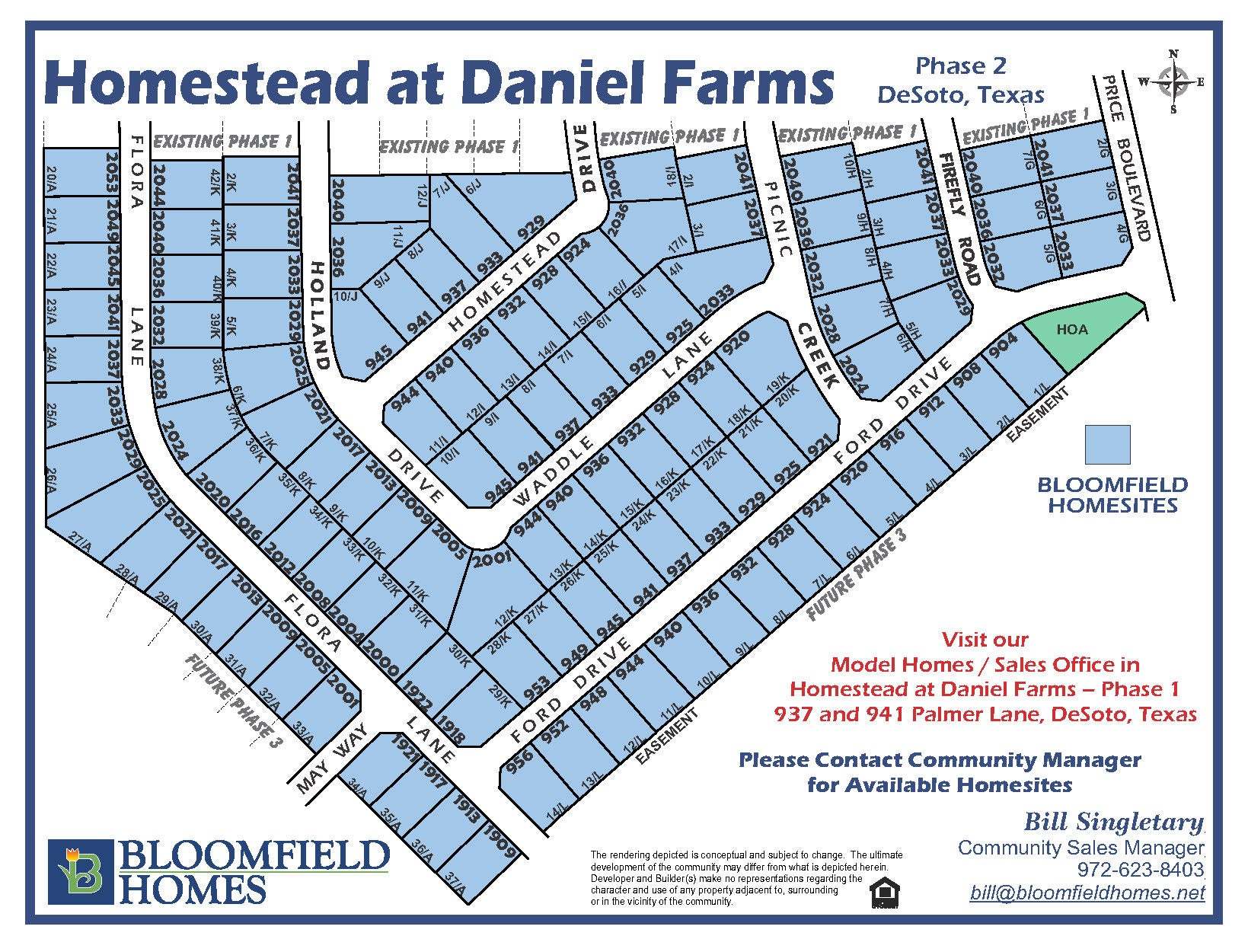 Homestead at Daniel Farms community map