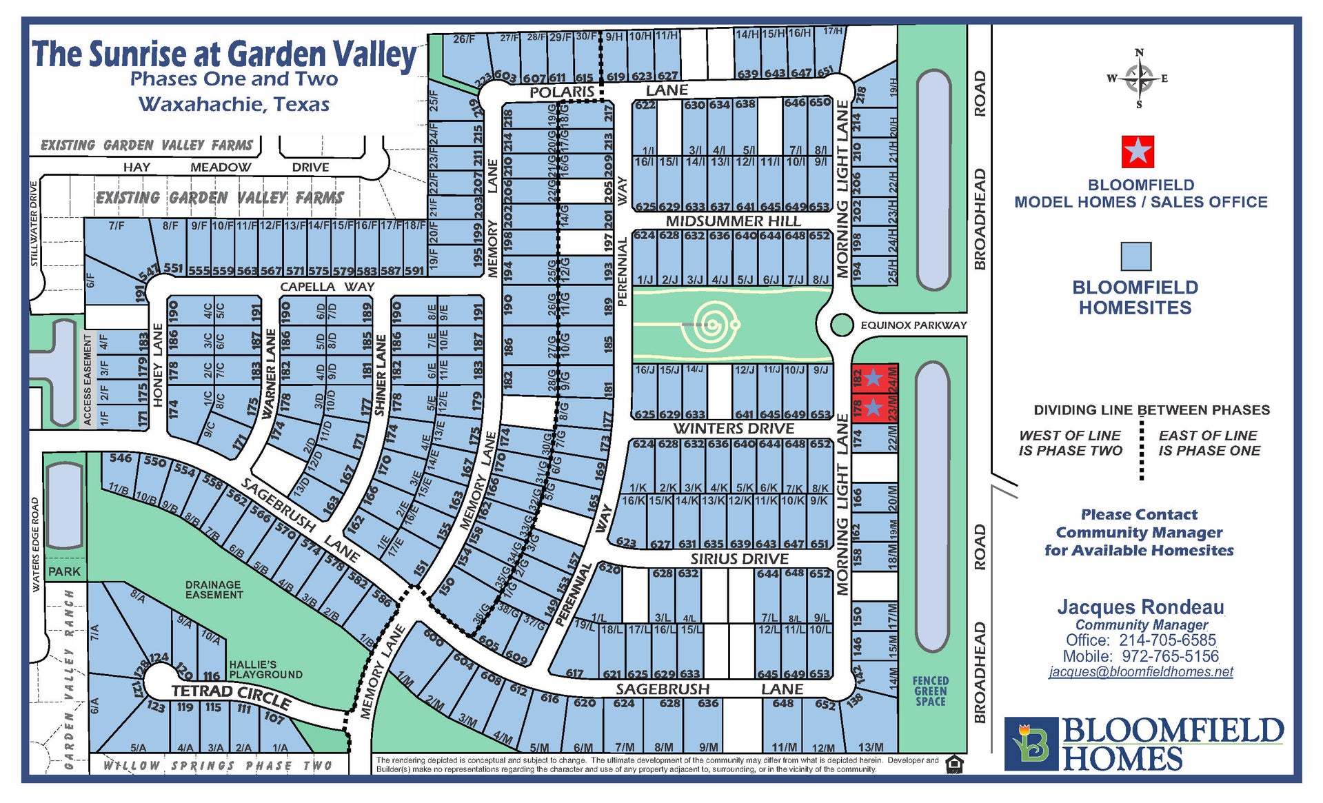 Sunrise at Garden Valley community map