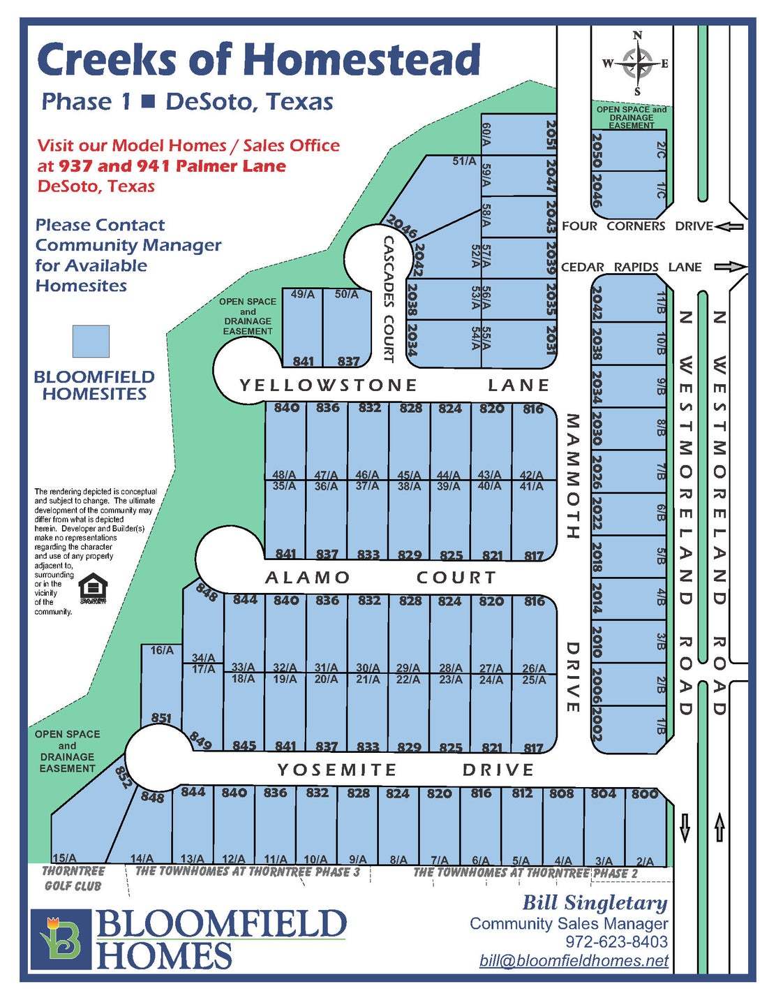 Creeks of Homestead community map