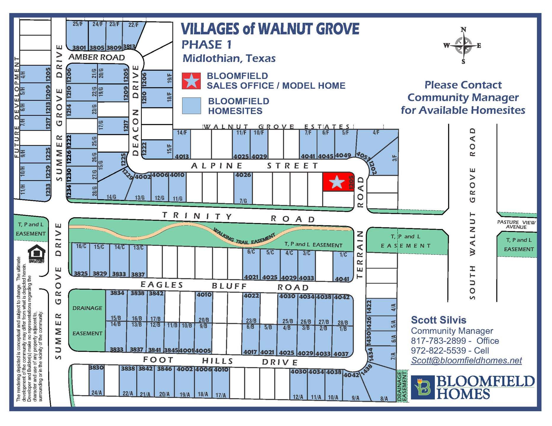 Villages of Walnut Grove community map