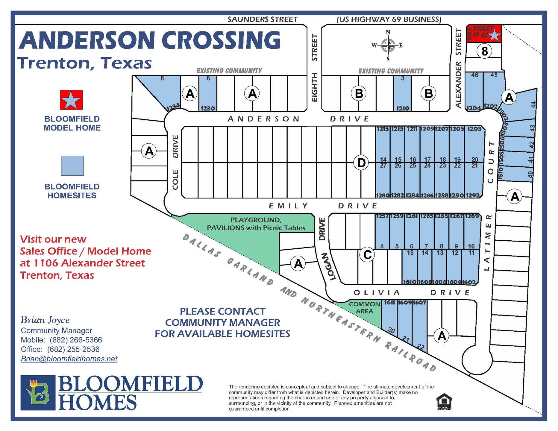 Anderson Crossing community map