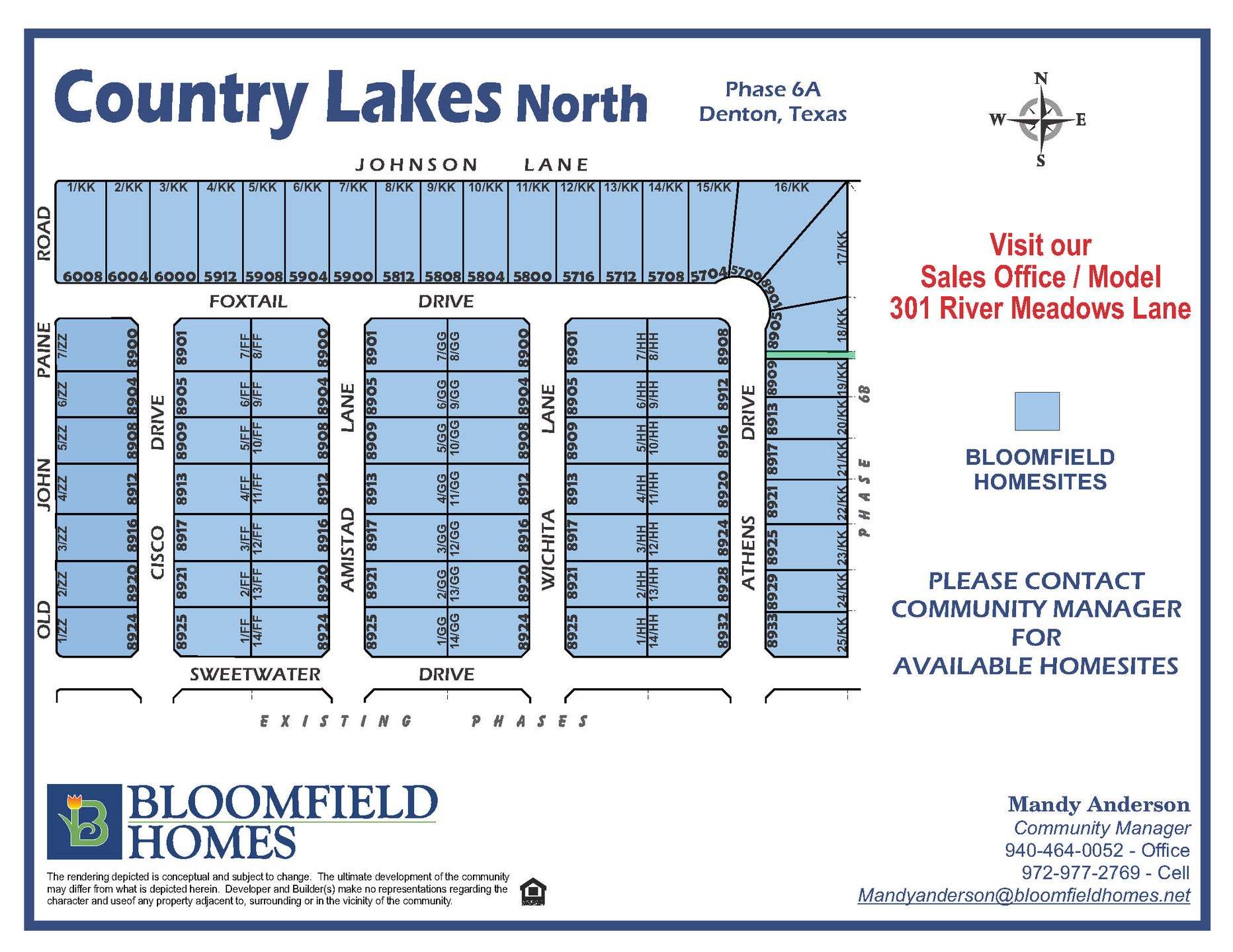 Country Lakes community map