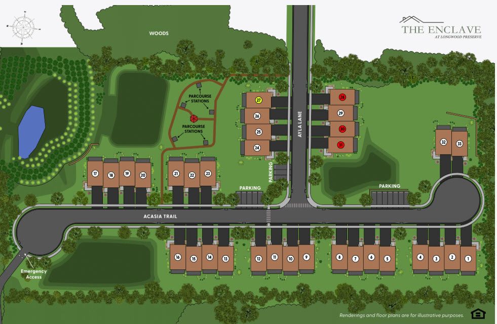 The Enclave at Longwood Preserve community map