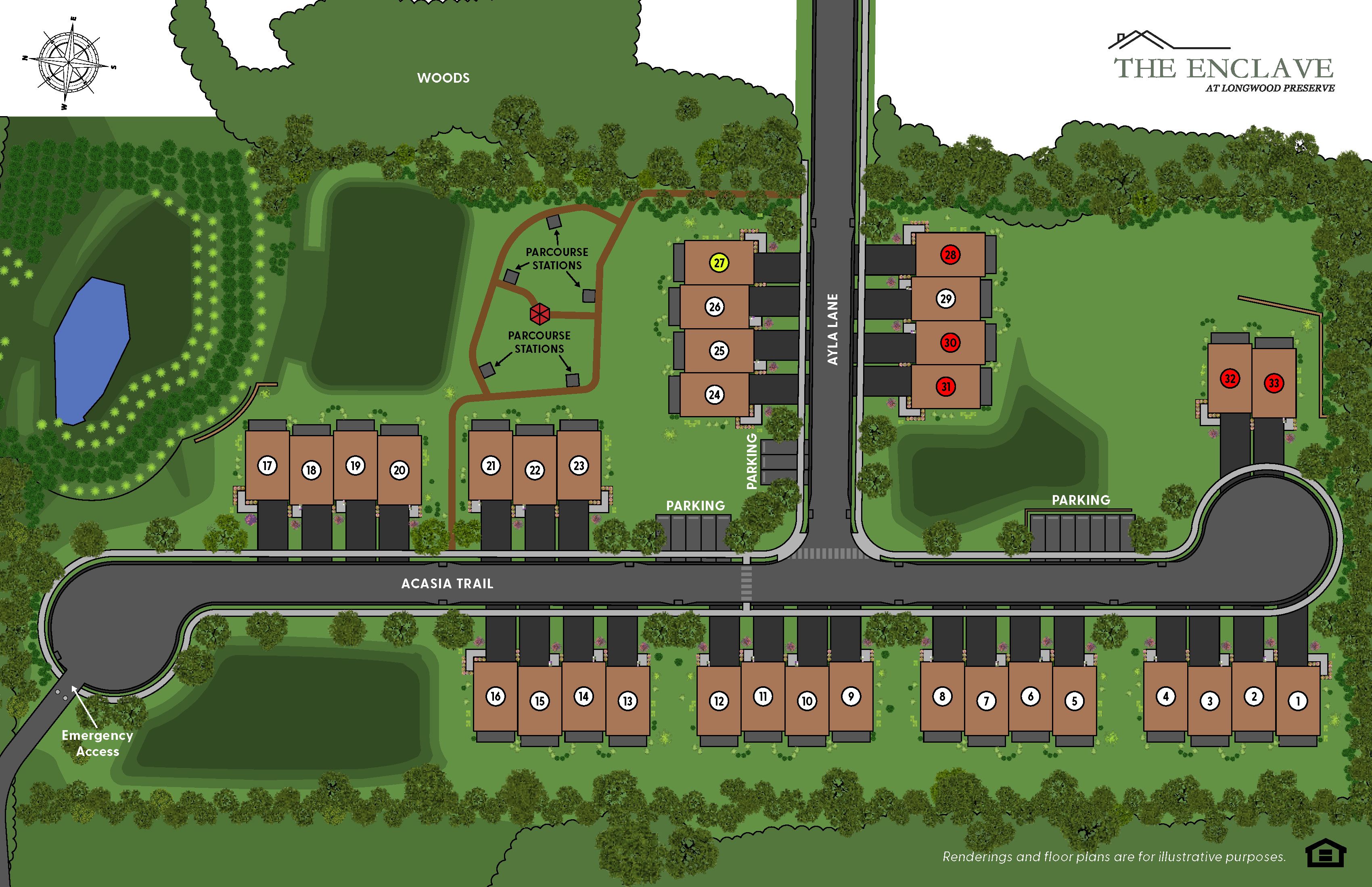The Enclave at Longwood Preserve community map