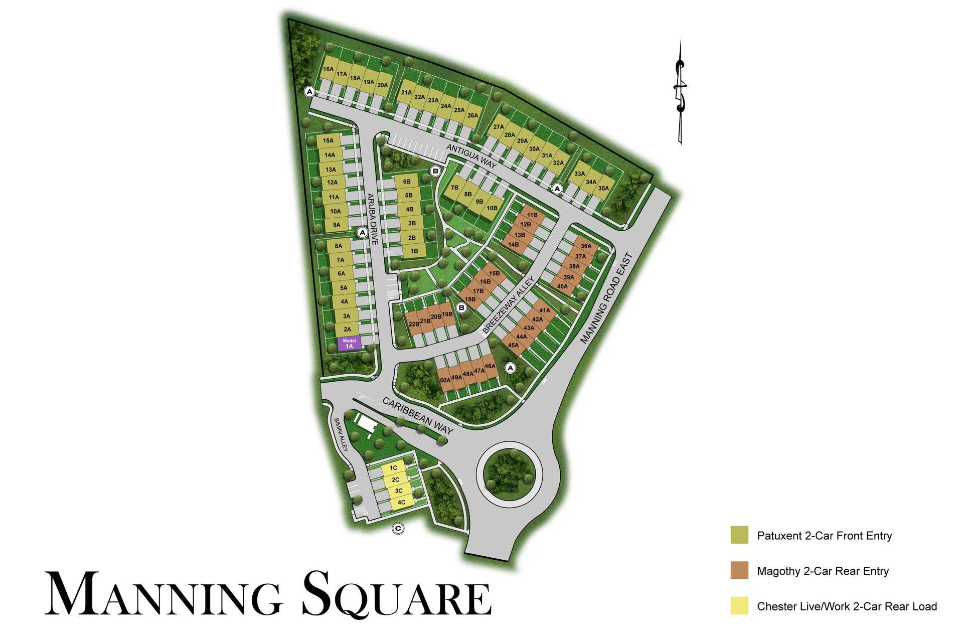 Manning Square Towns community map