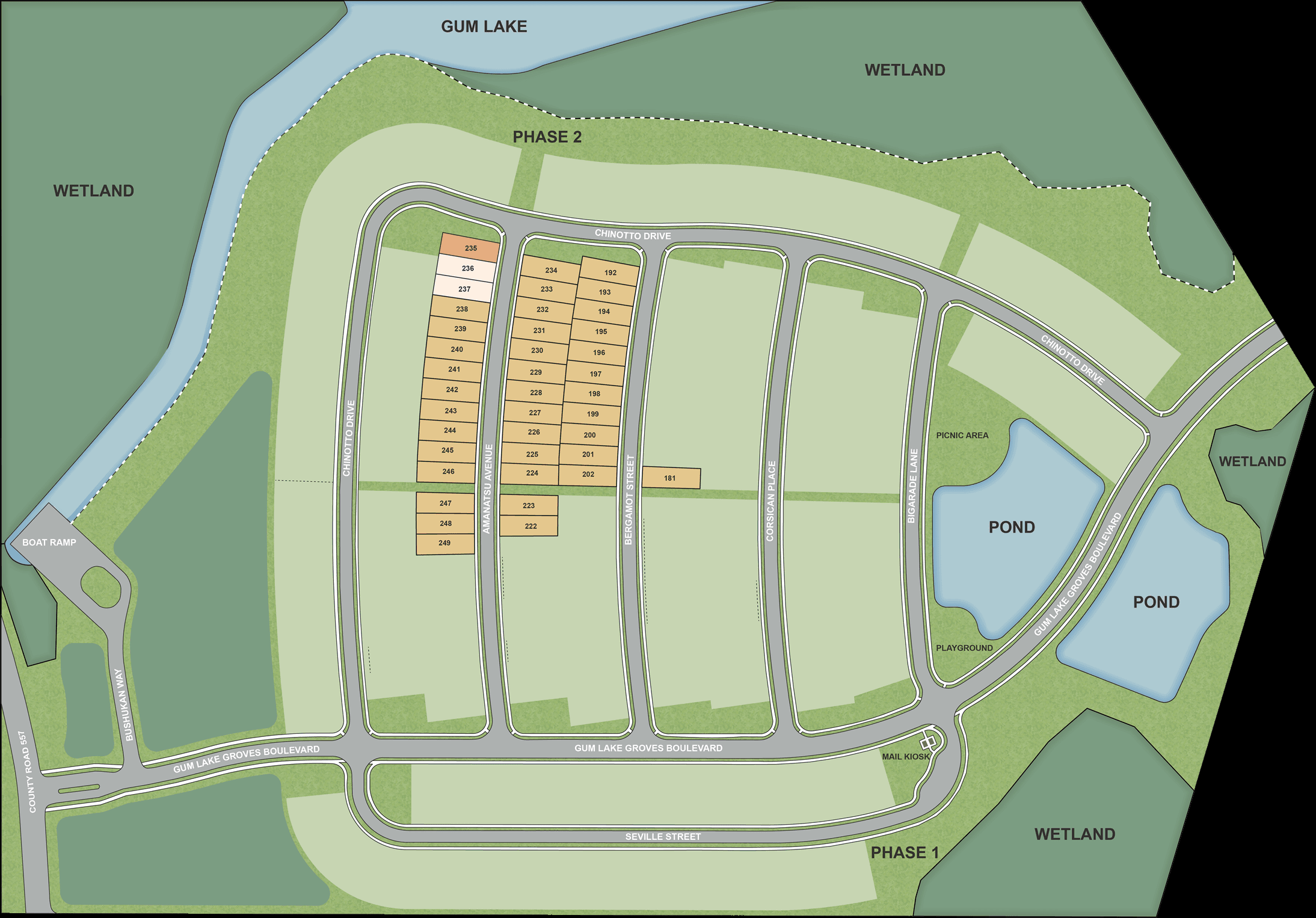 Gum Lake Preserve community map