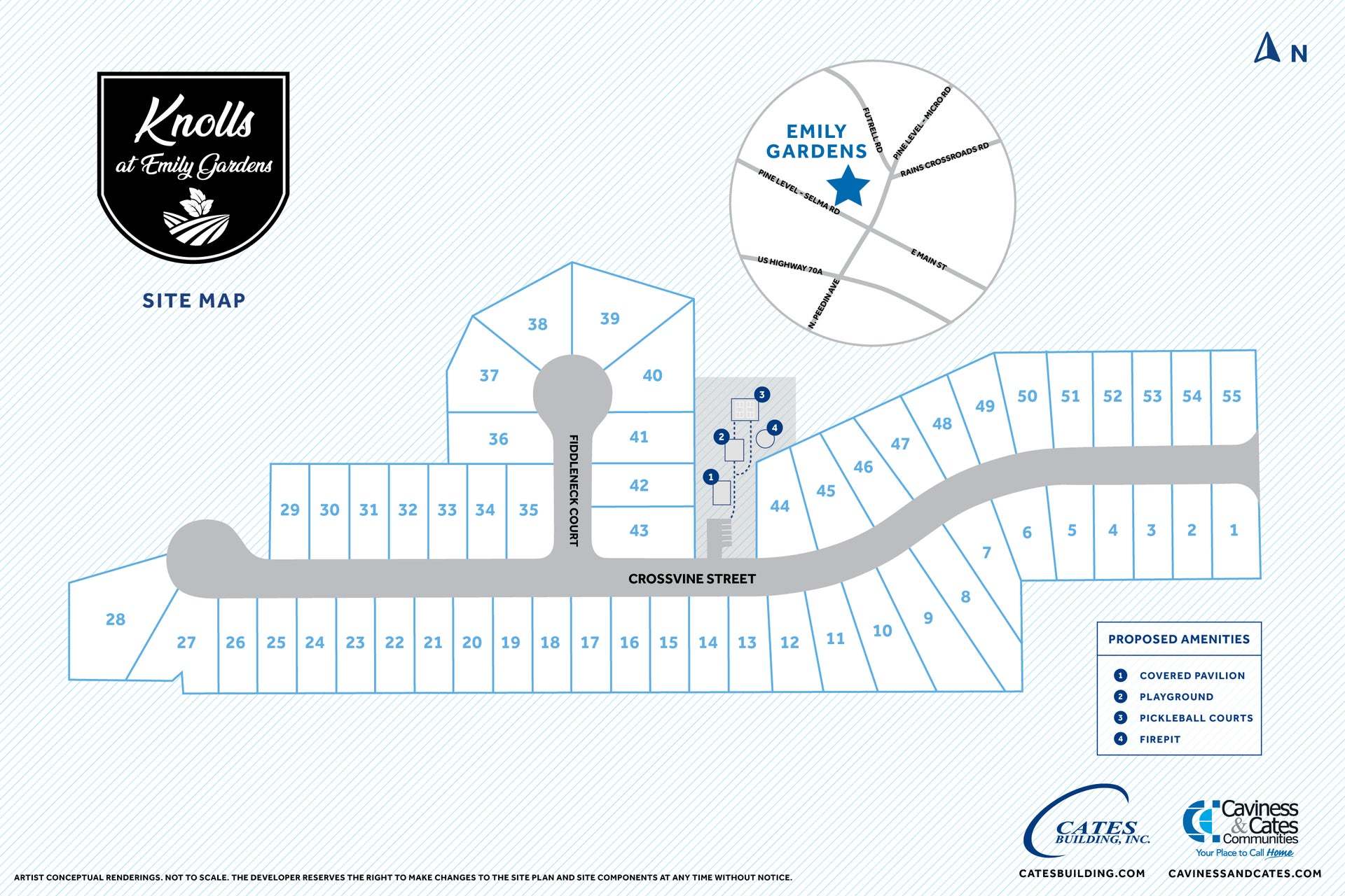 Emily Gardens community map