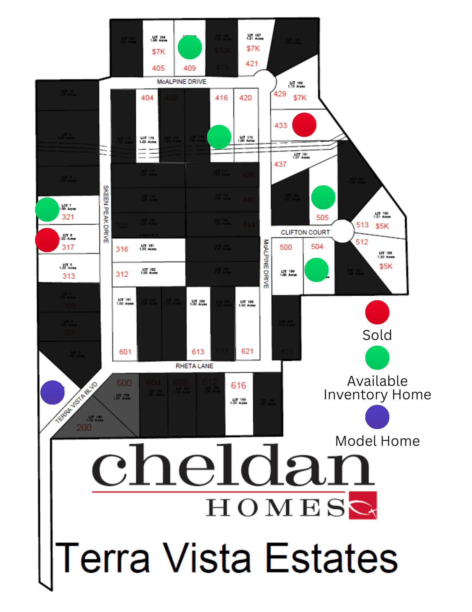 Terra Vista Estates community map