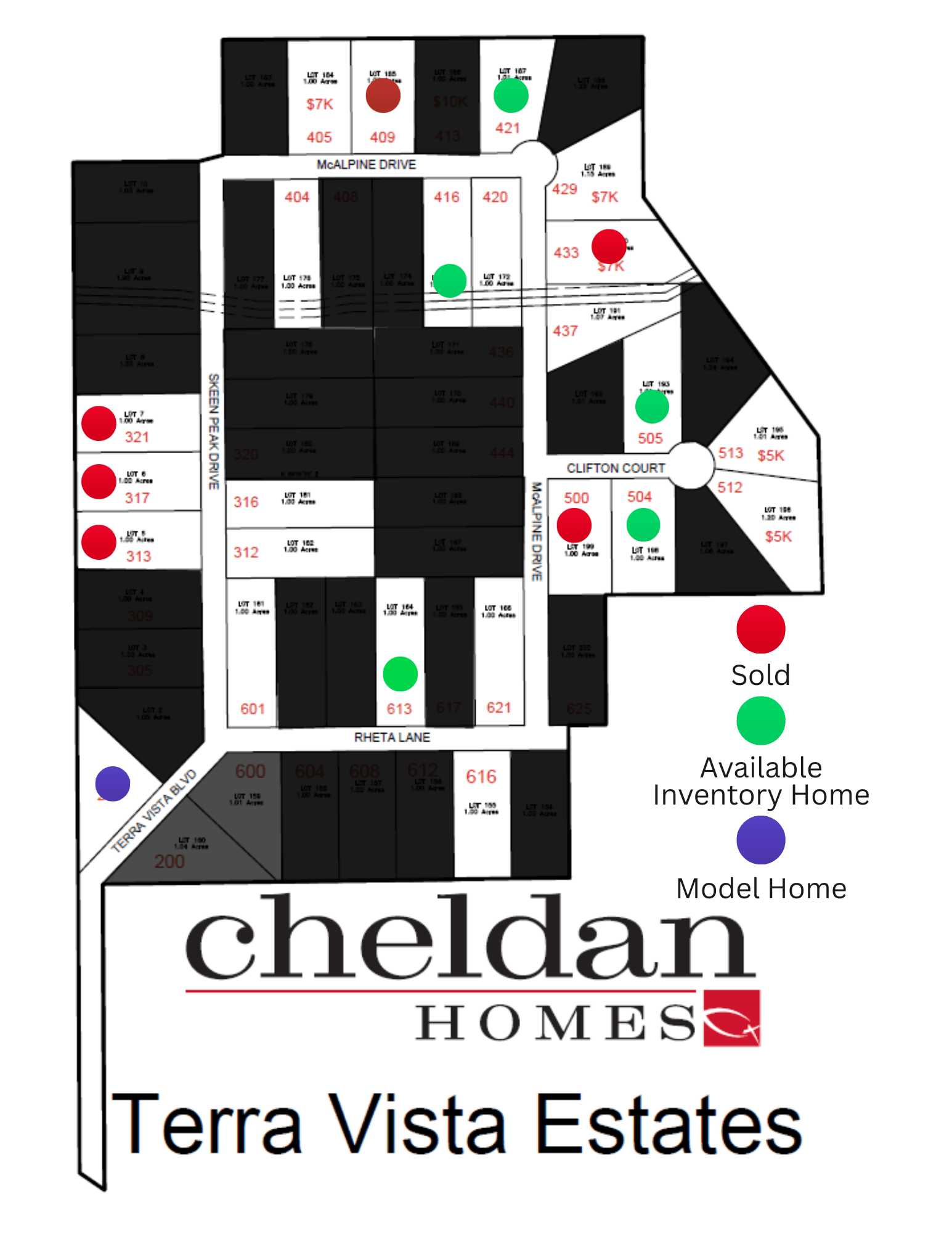 Terra Vista Estates community map