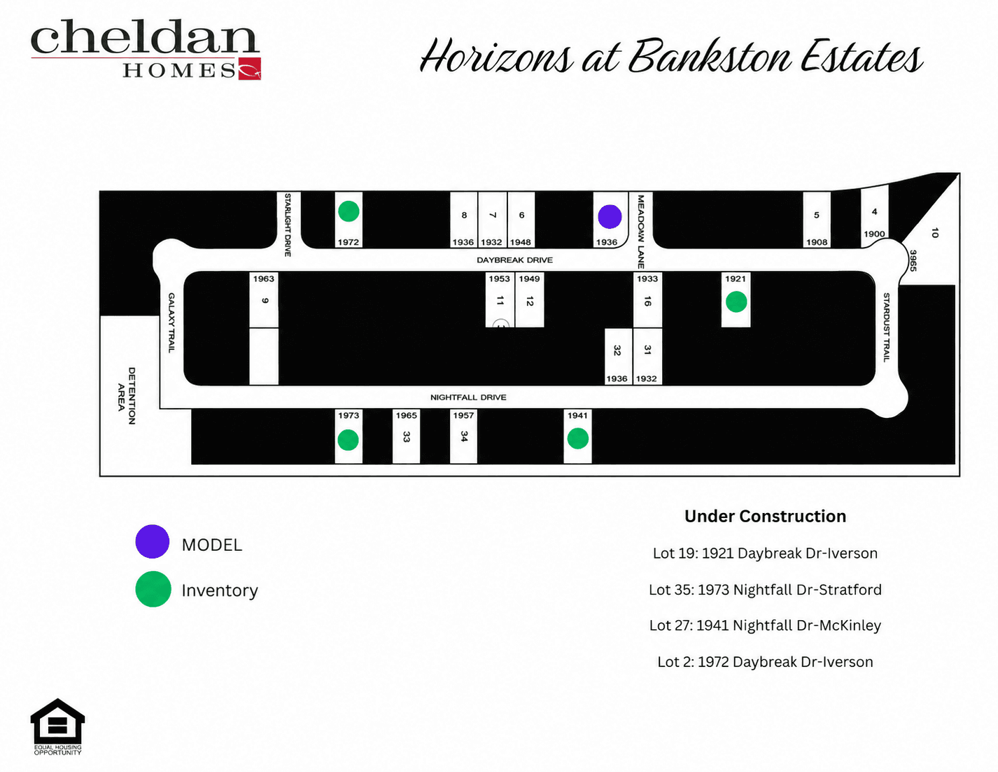 Horizons at Bankston Estates community map