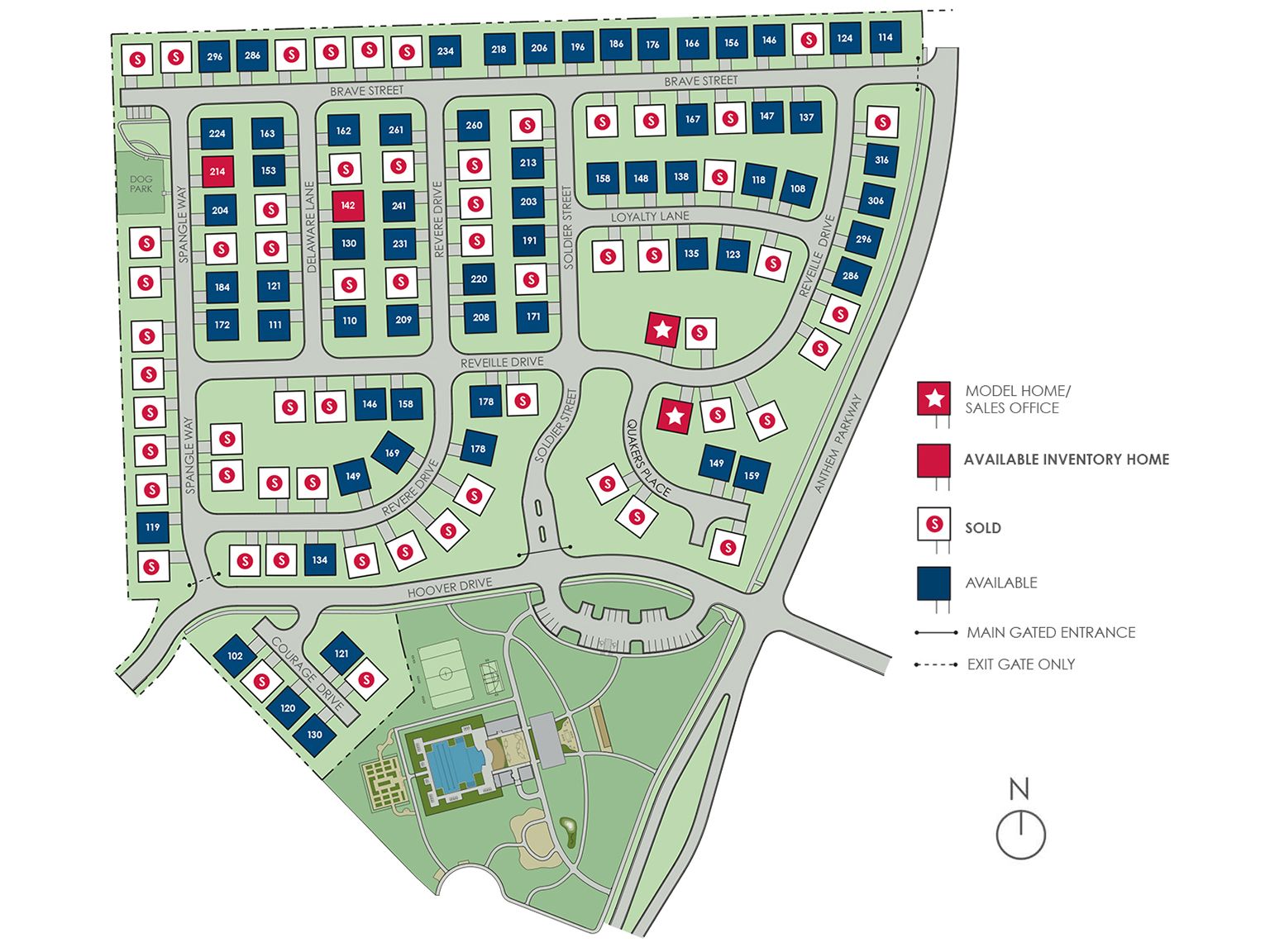 Anthem Cottages community map