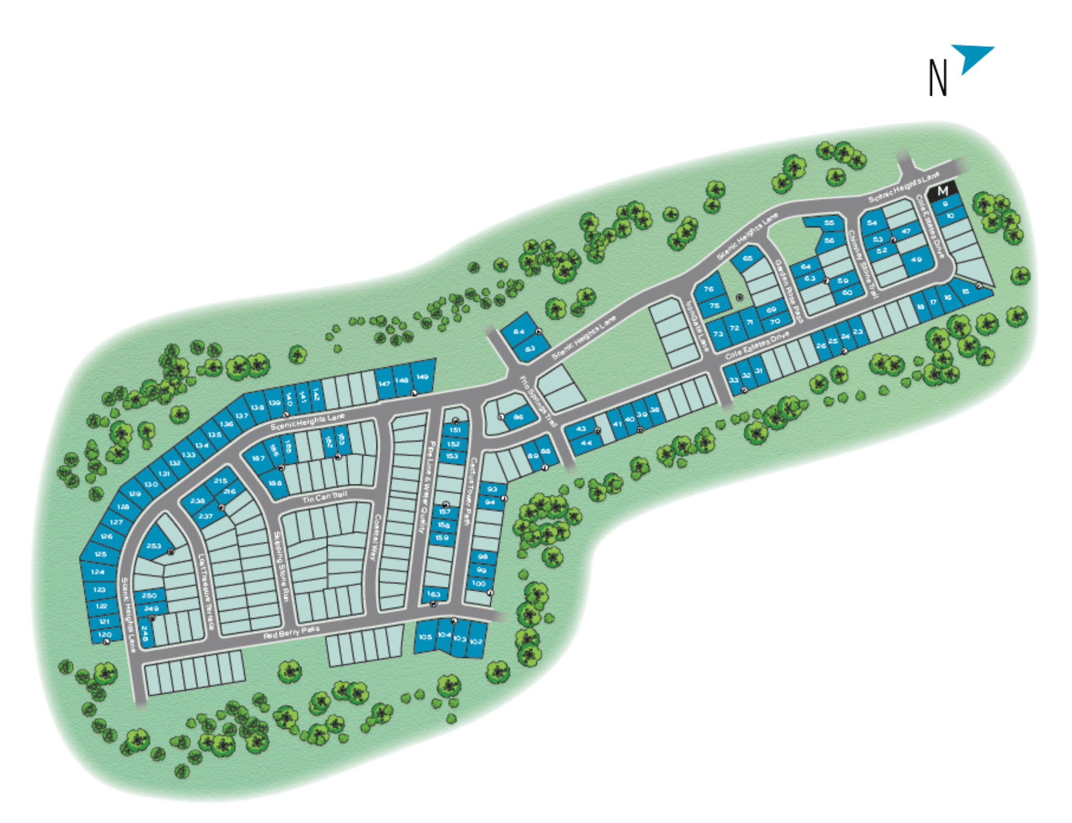 Retreat at San Gabriel community map