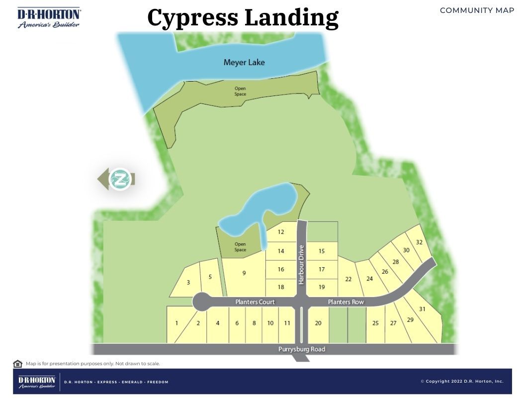 Cypress Landing community map