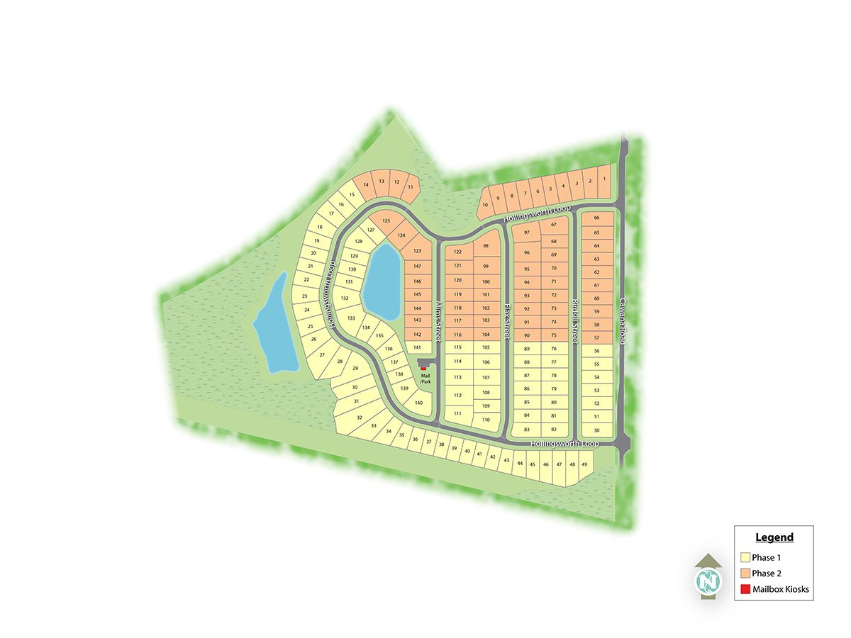 Holly Oaks community map