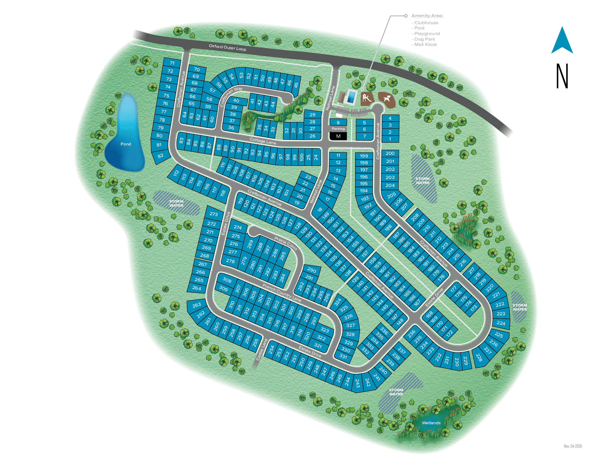 Oakmont Manor community map