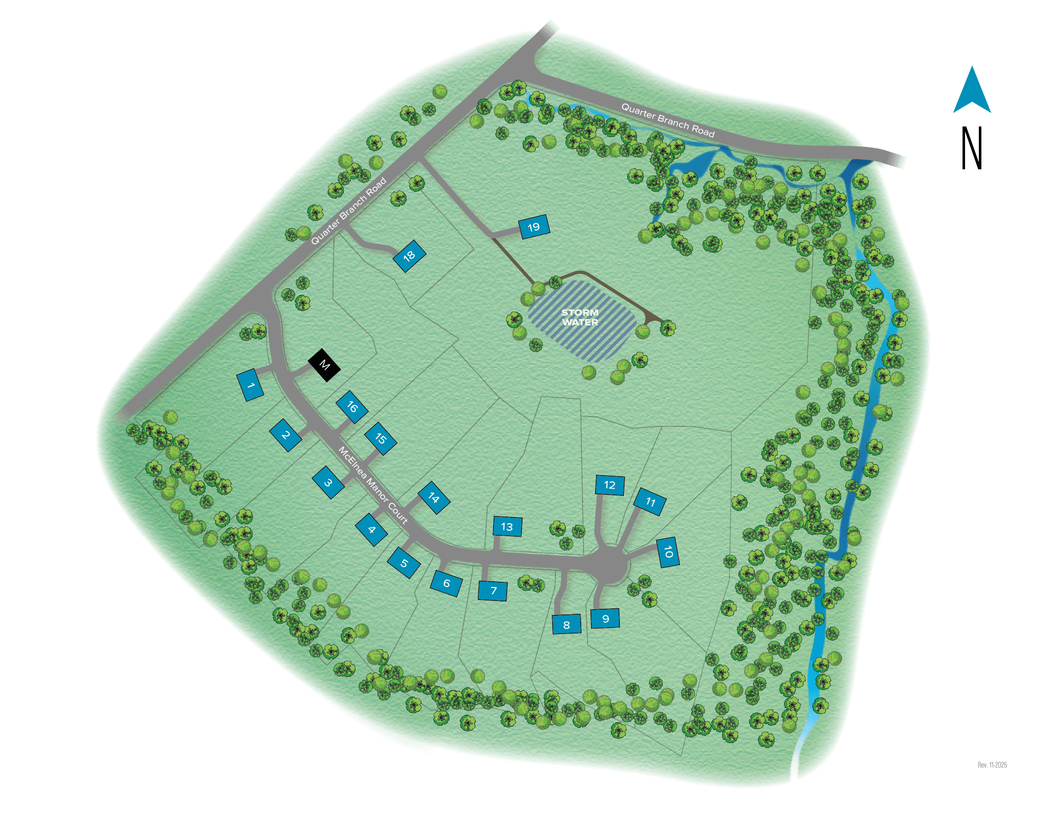 The Estates at Quarter Branch community map