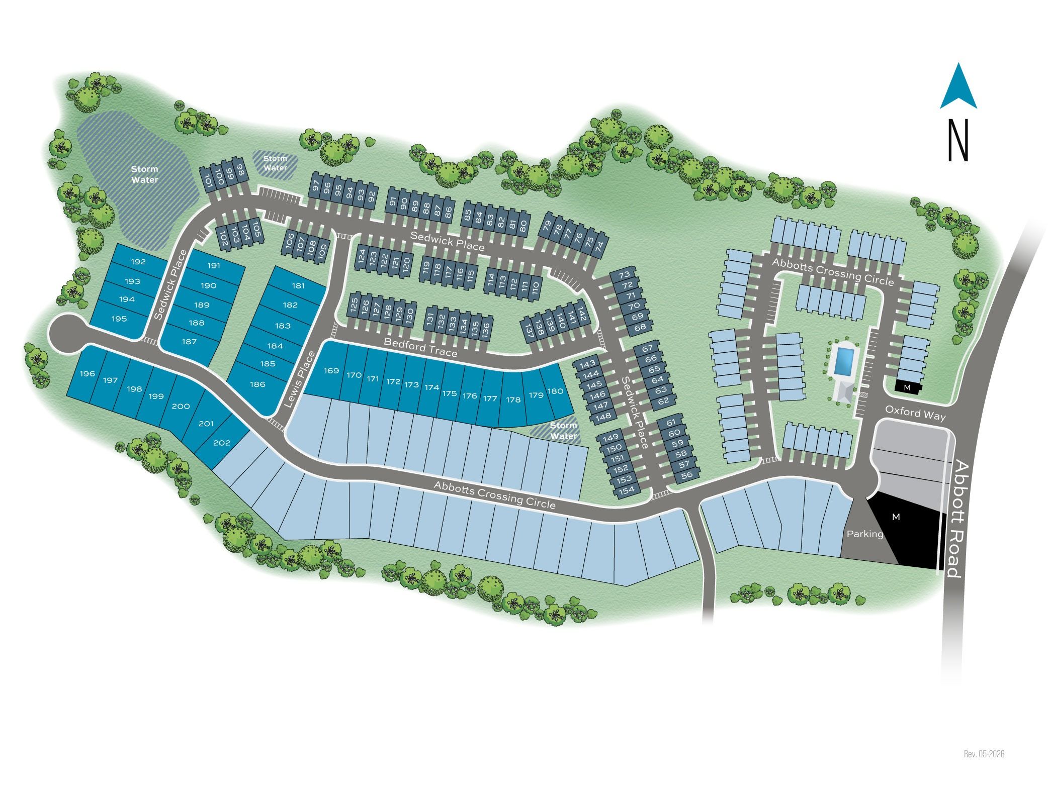 Abbotts Crossing community map