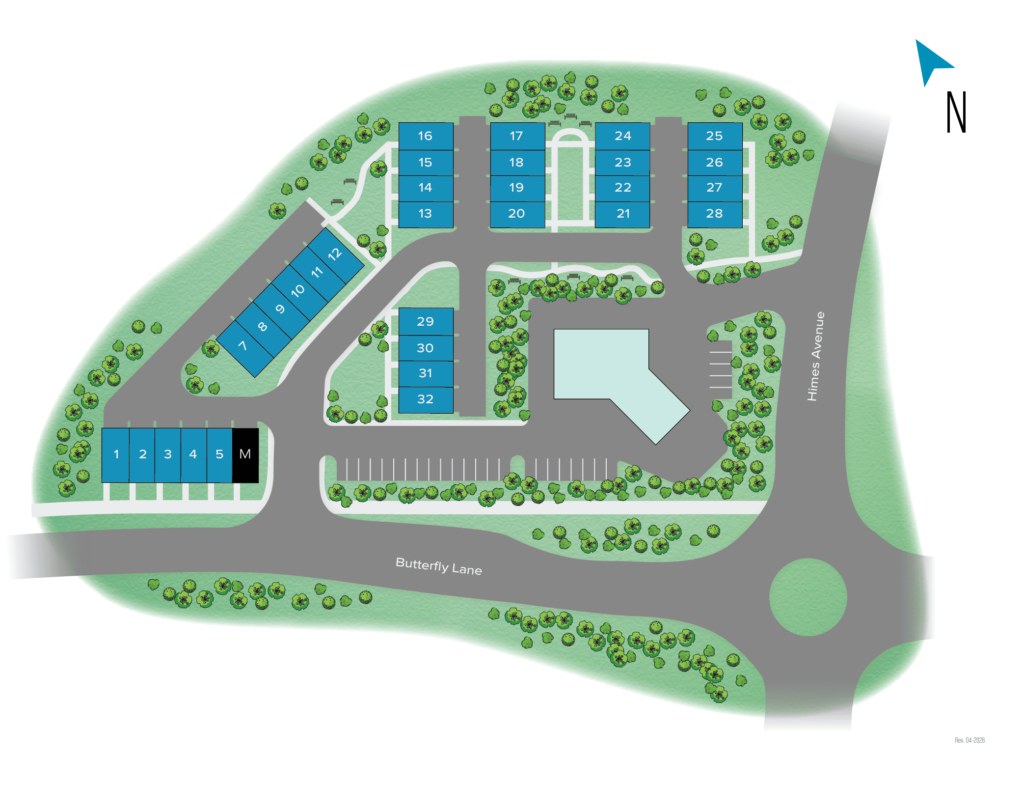 Courtyards of Overlook community map