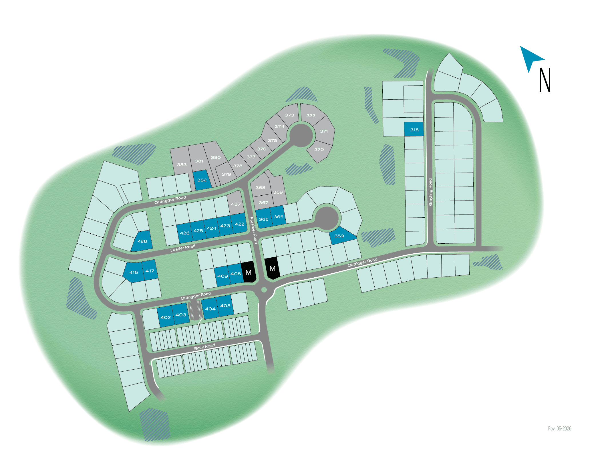 South Brook Single Level Homes community map