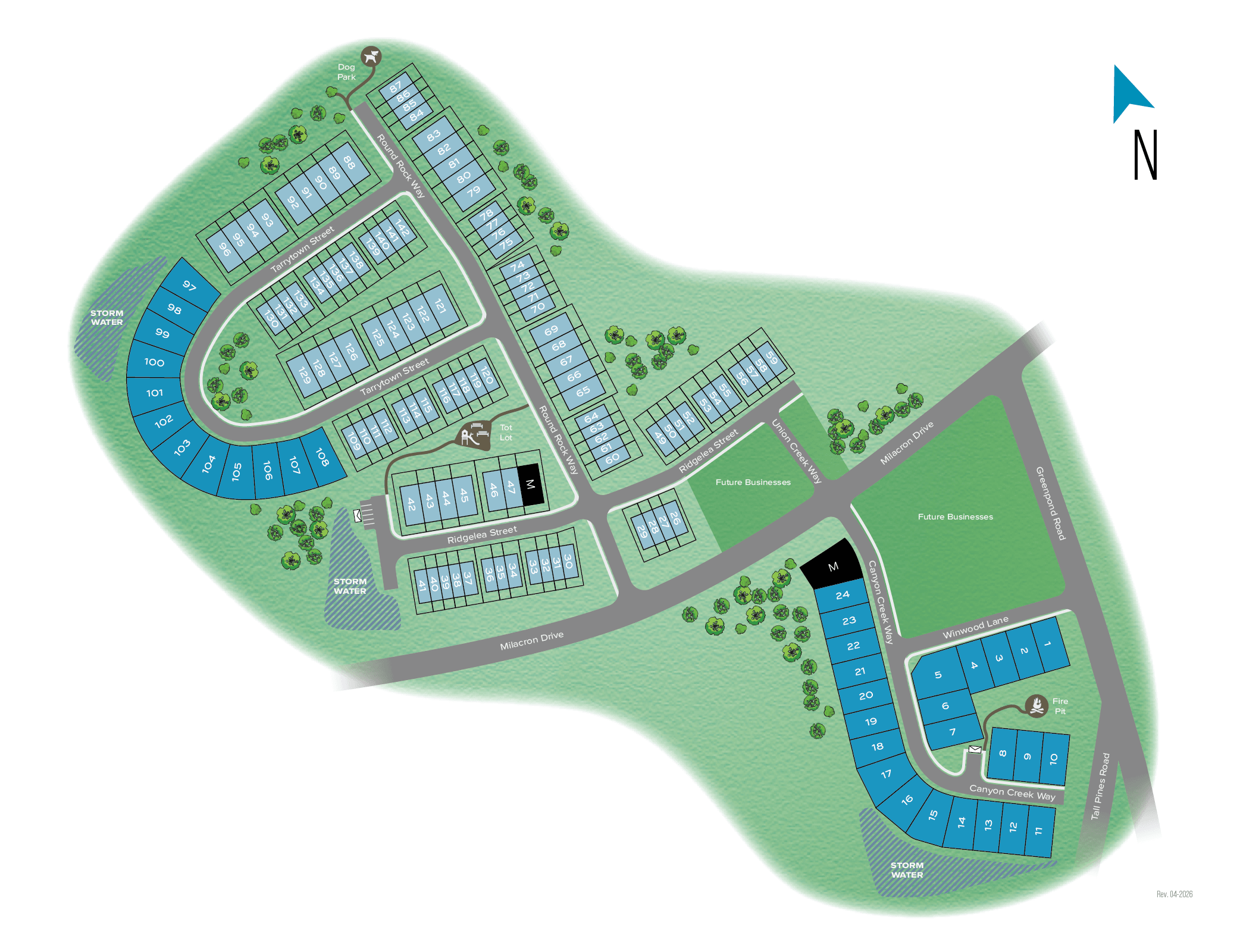 Barton Hollow Single Family Homes community map