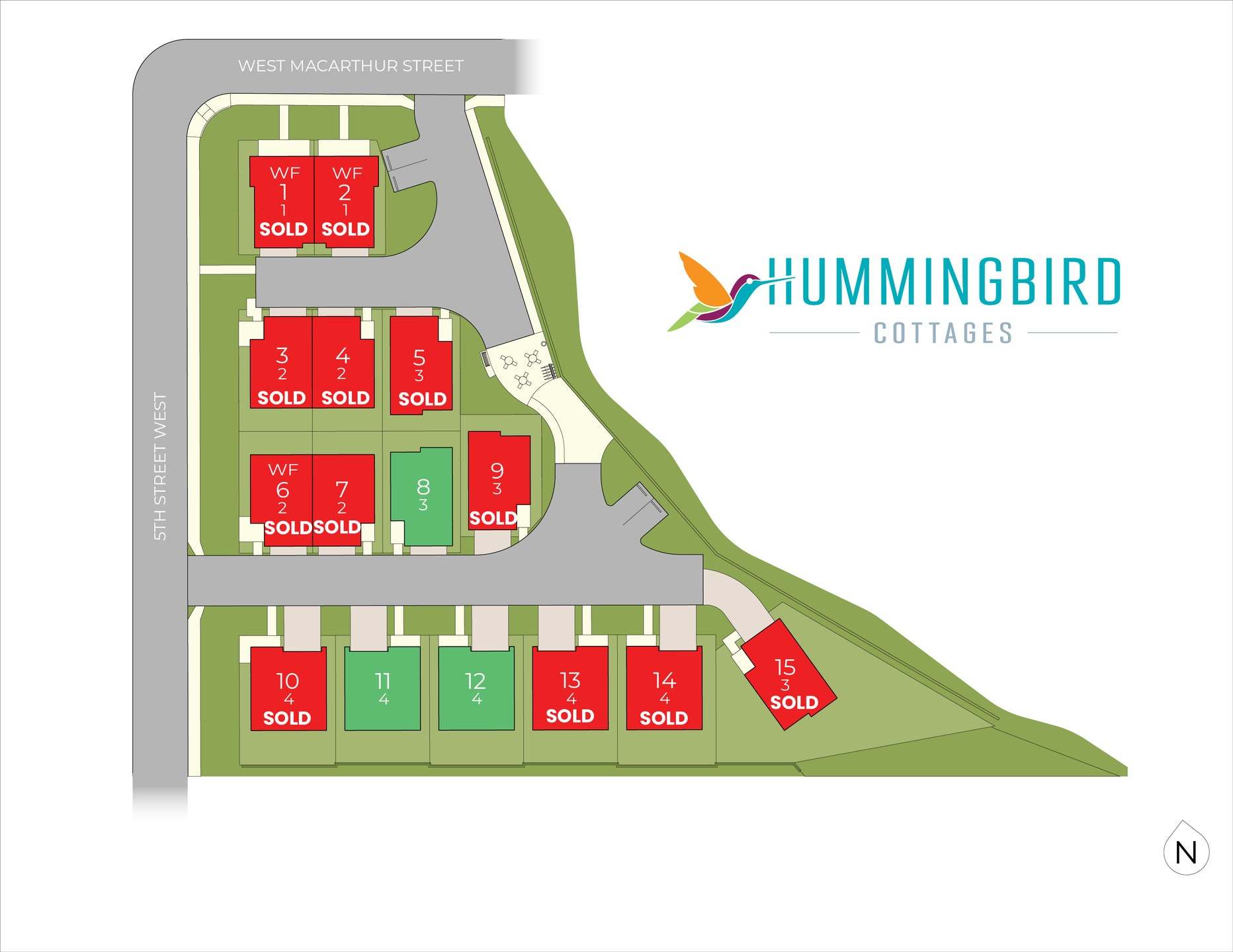 Hummingbird Cottages community map