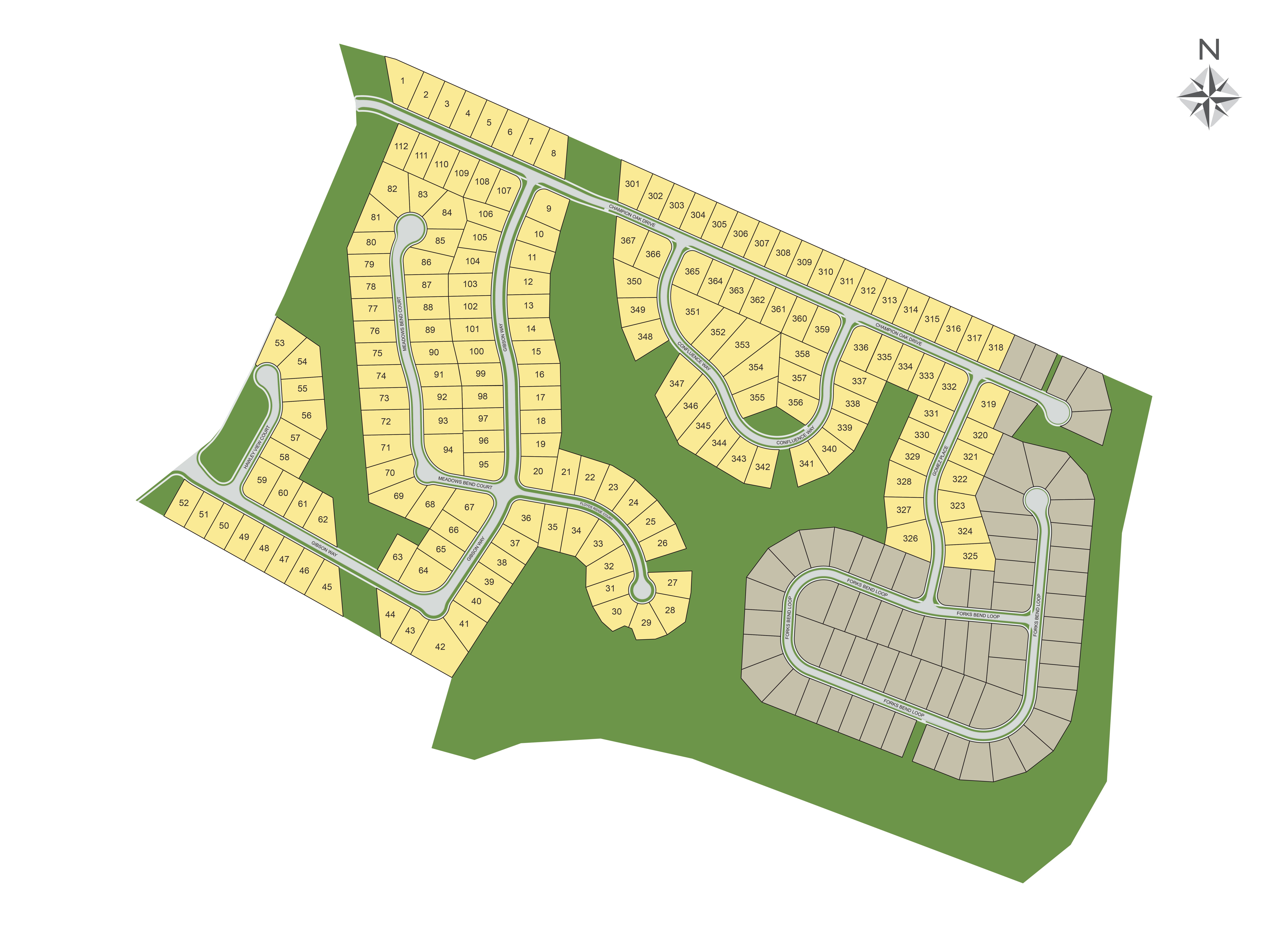 Royal Oaks community map