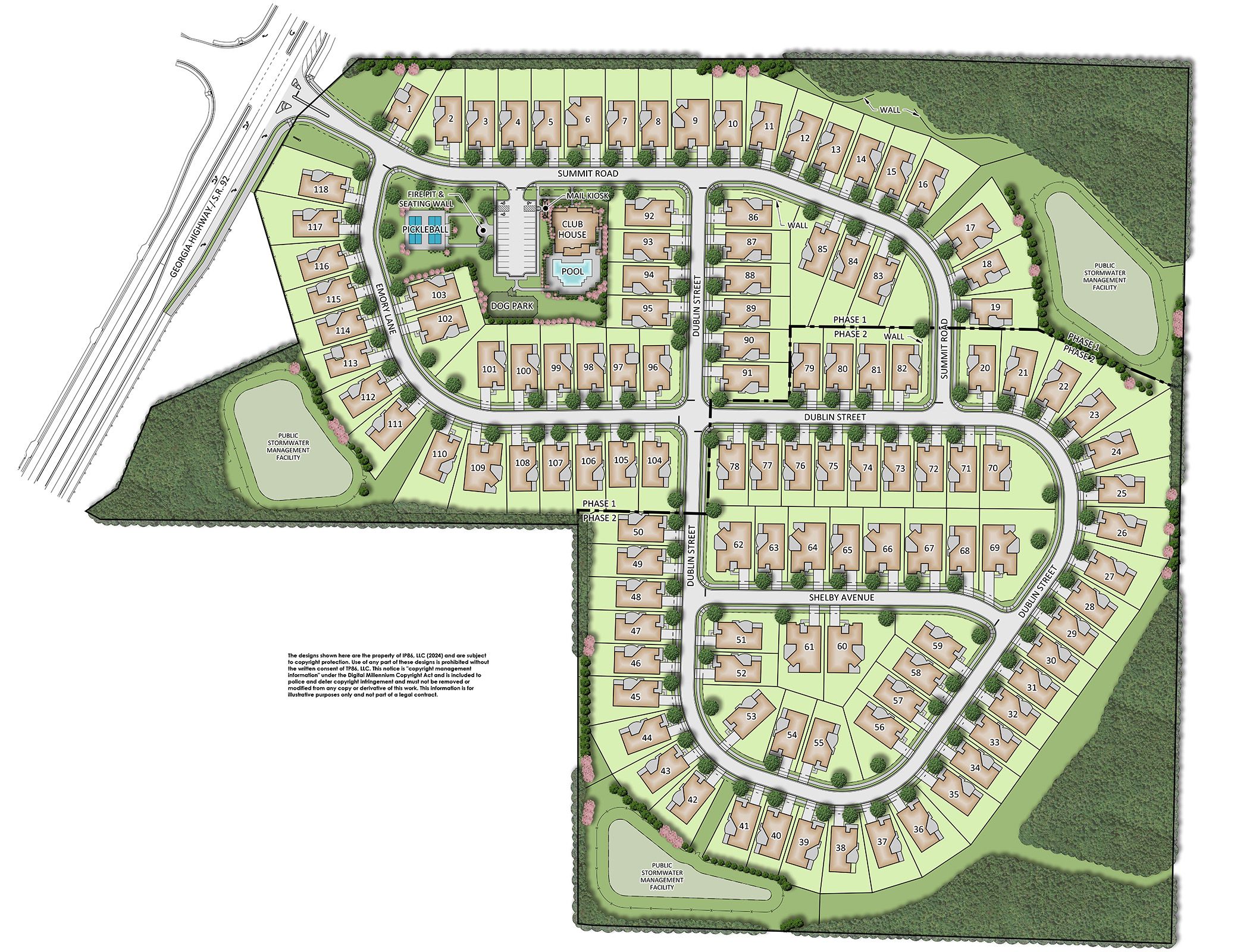 The Courtyards at Summit Hill community map