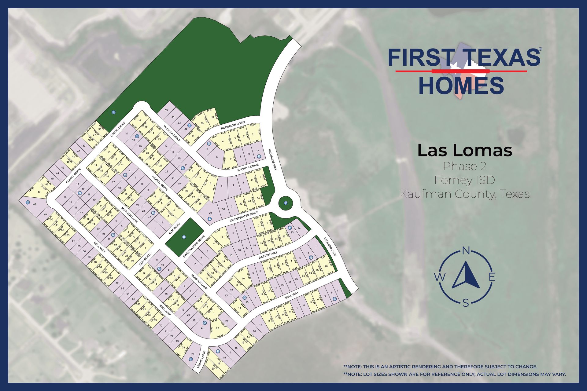 Las Lomas community map
