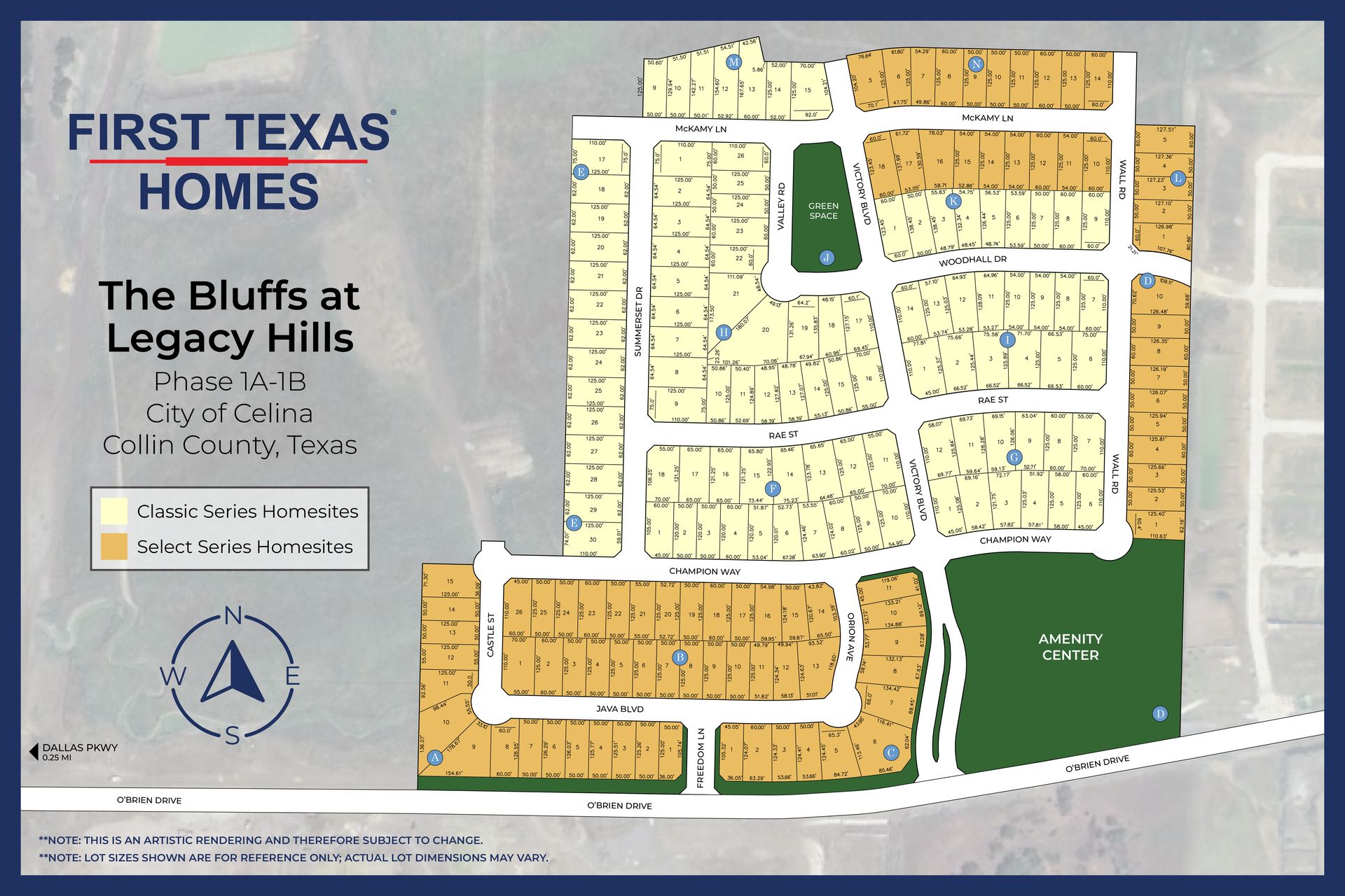 The Bluffs community map