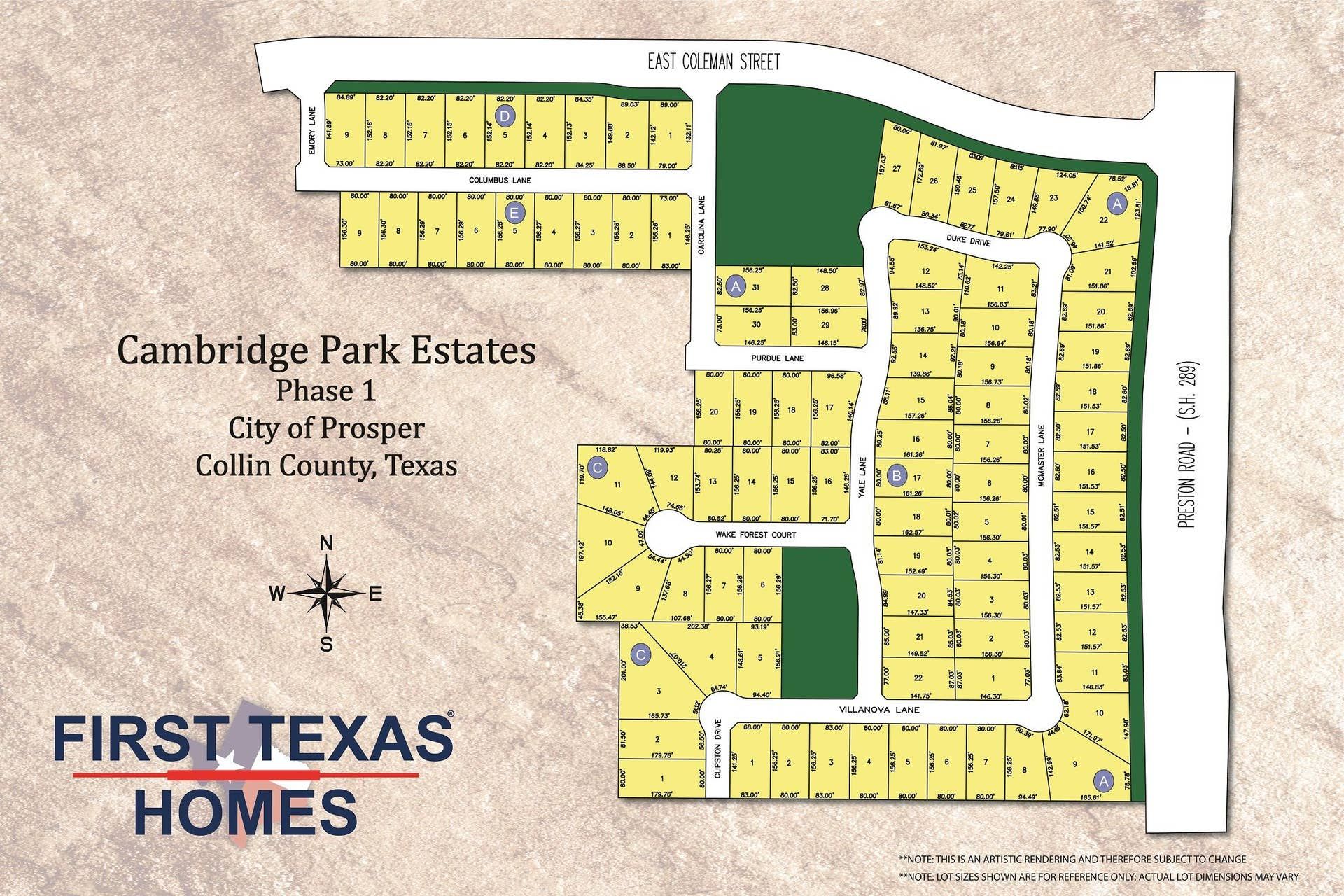 Cambridge Estates - Harwood community map