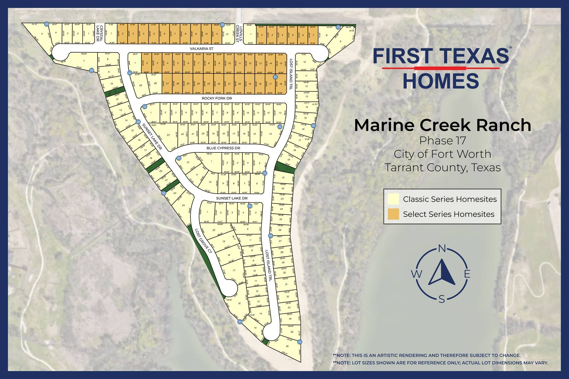 Marine Creek Ranch community map