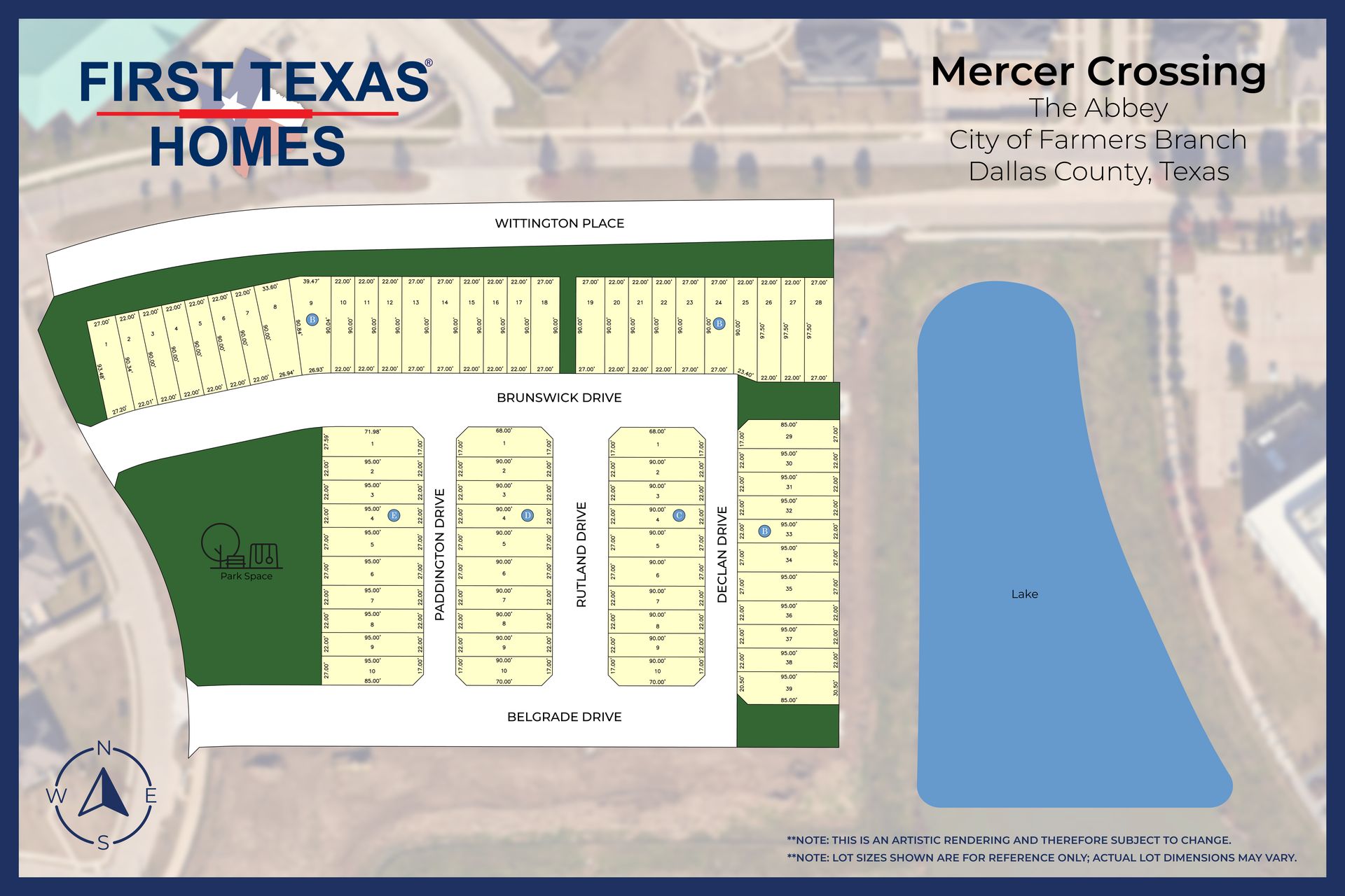 The Abbey at Mercer Crossing community map