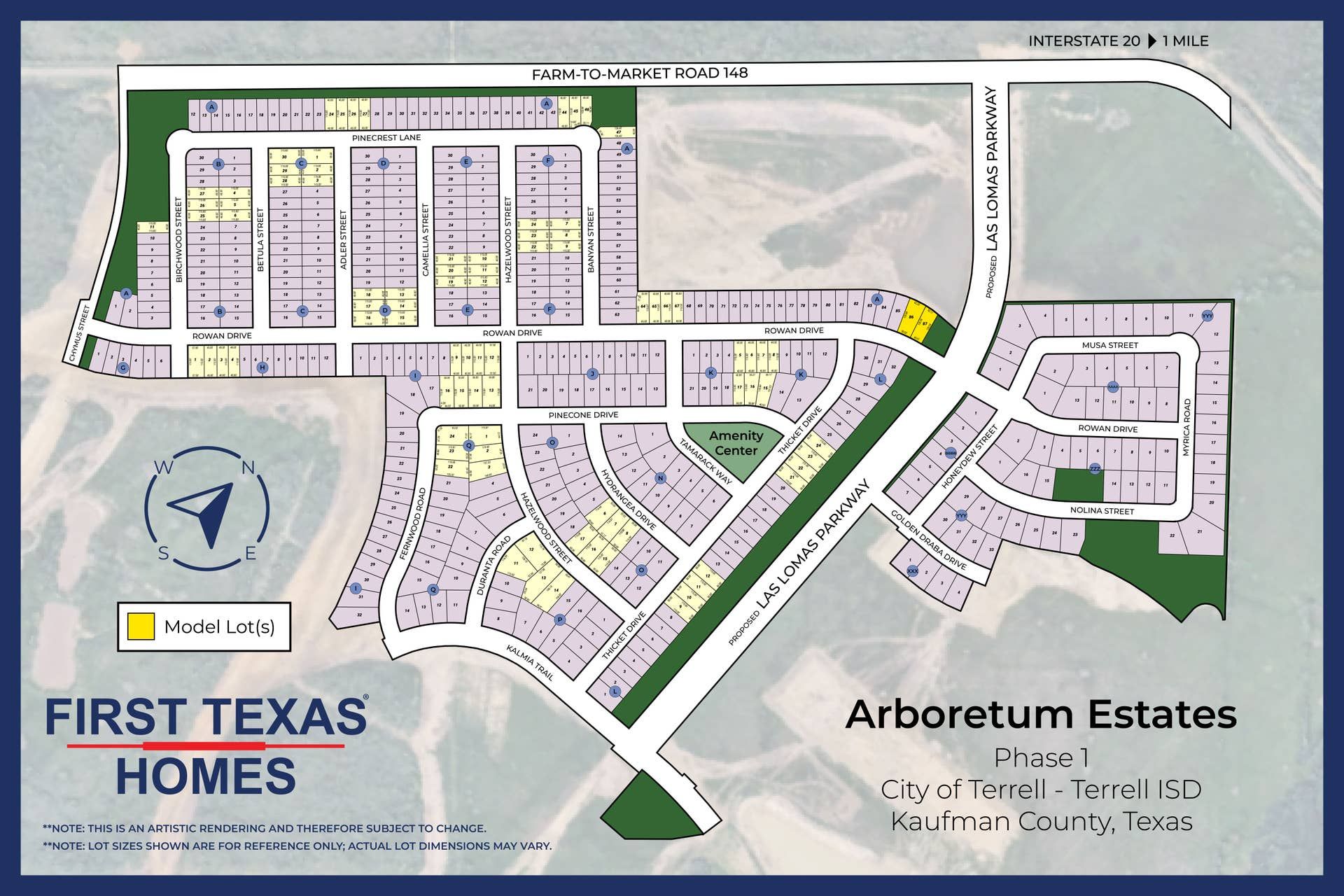 Arboretum Estates community map