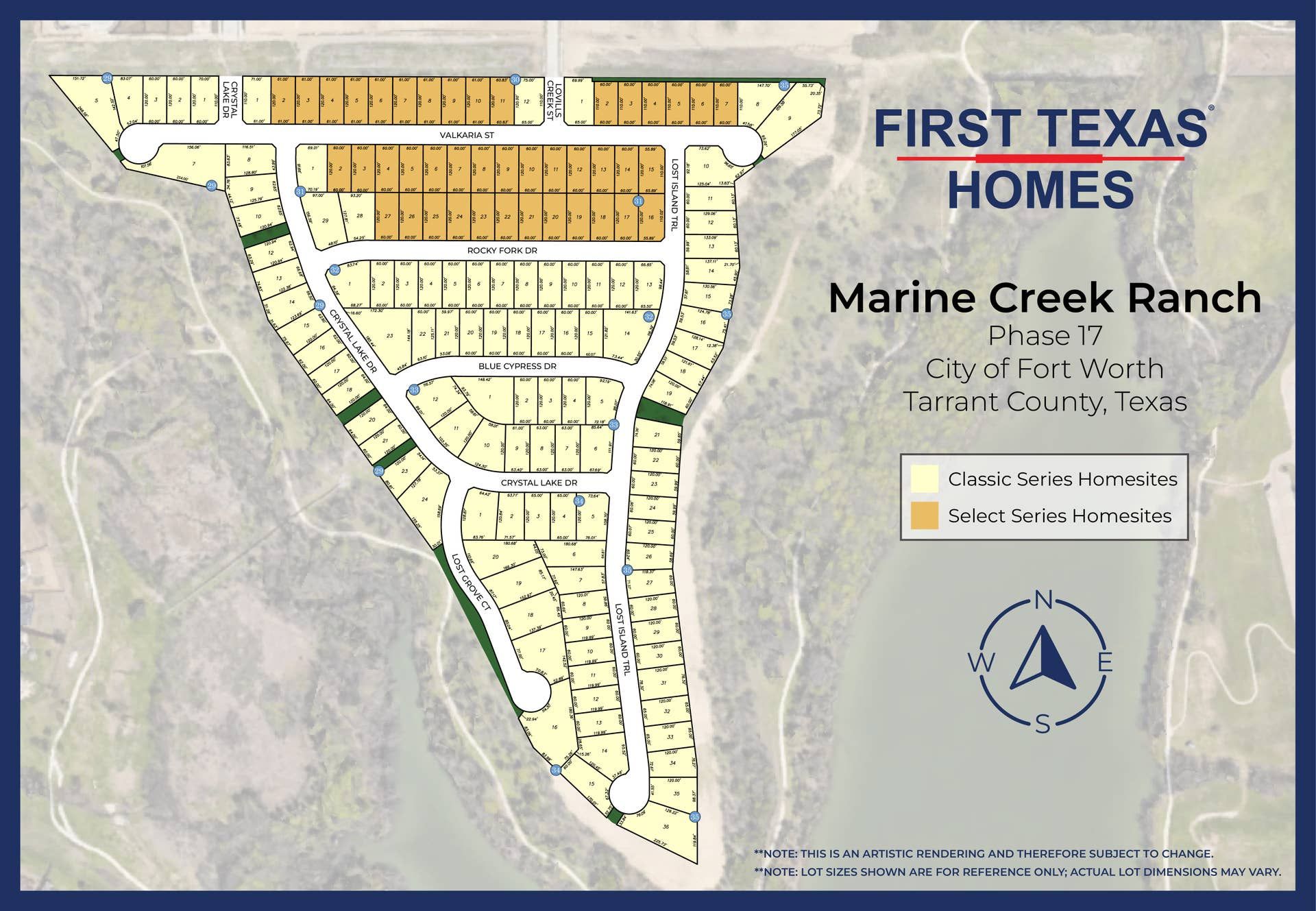 Marine Creek Ranch community map