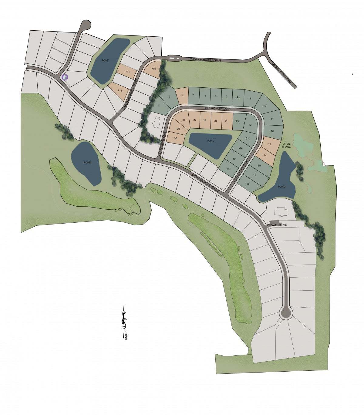 Lindley Ridge at Chatham Hills community map