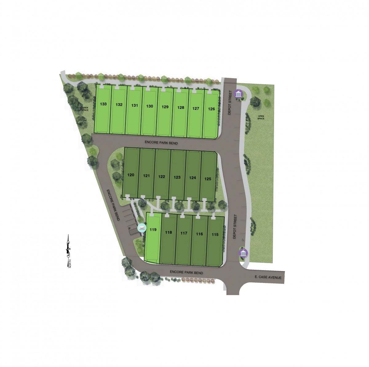 Encore Park of Powell community map
