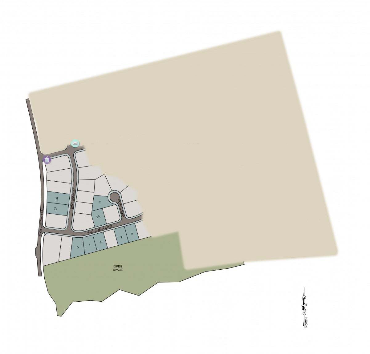 Fall Creek Estates community map