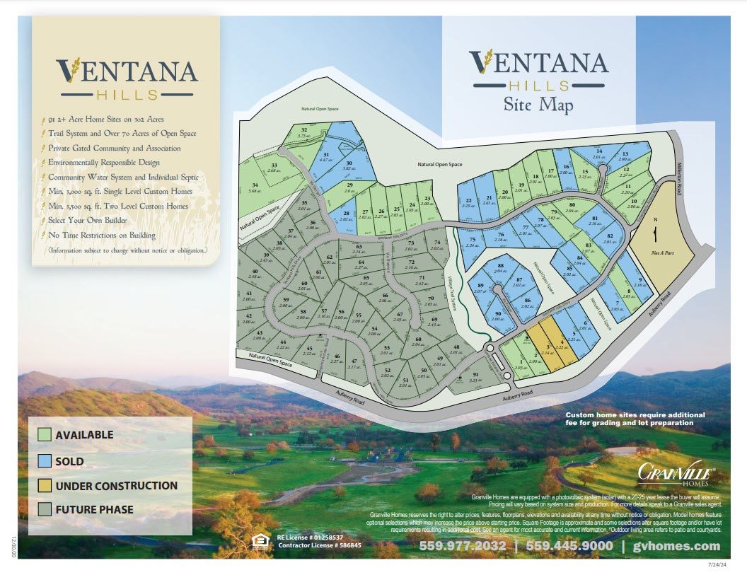 Ventana Hills community map