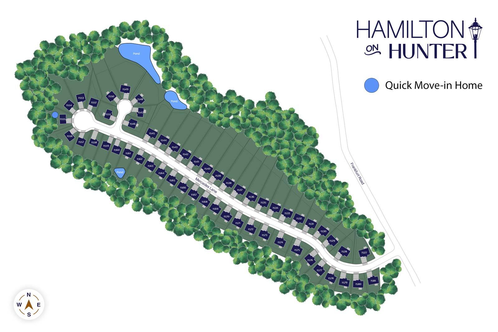 Hamilton on Hunter West community map