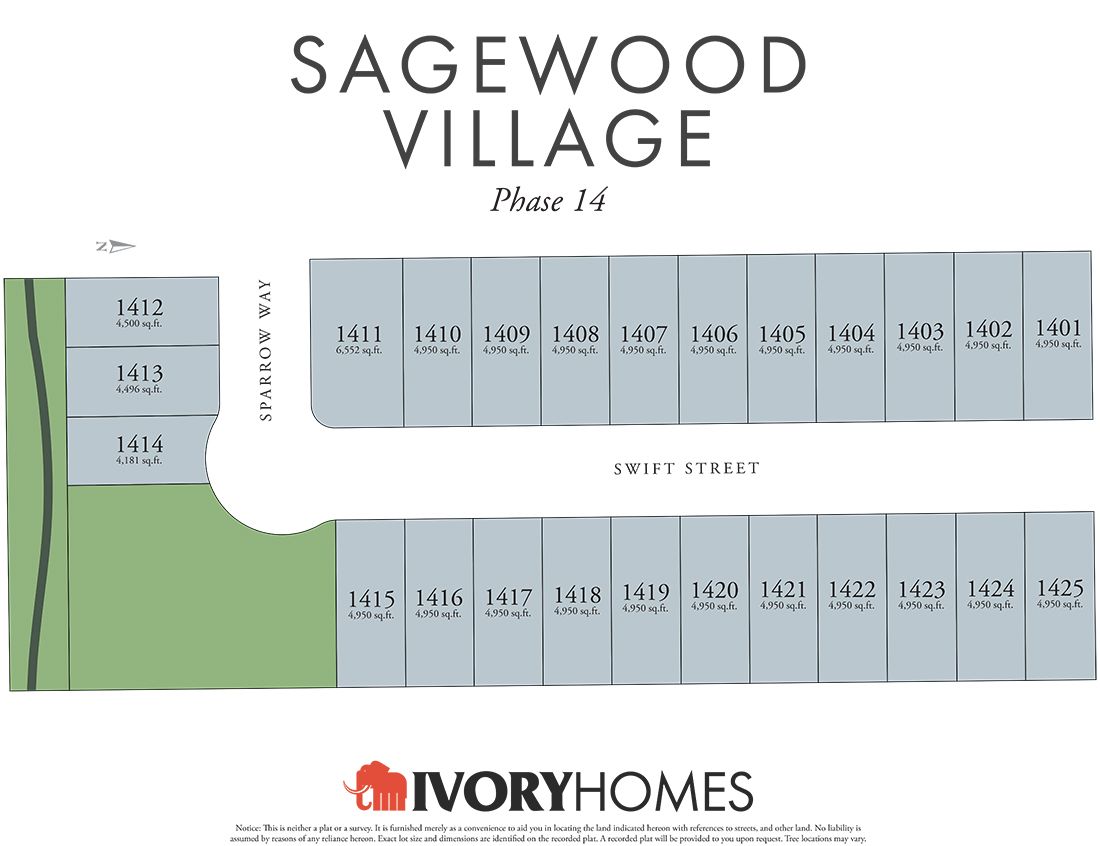 Sagewood Village Cottages community map