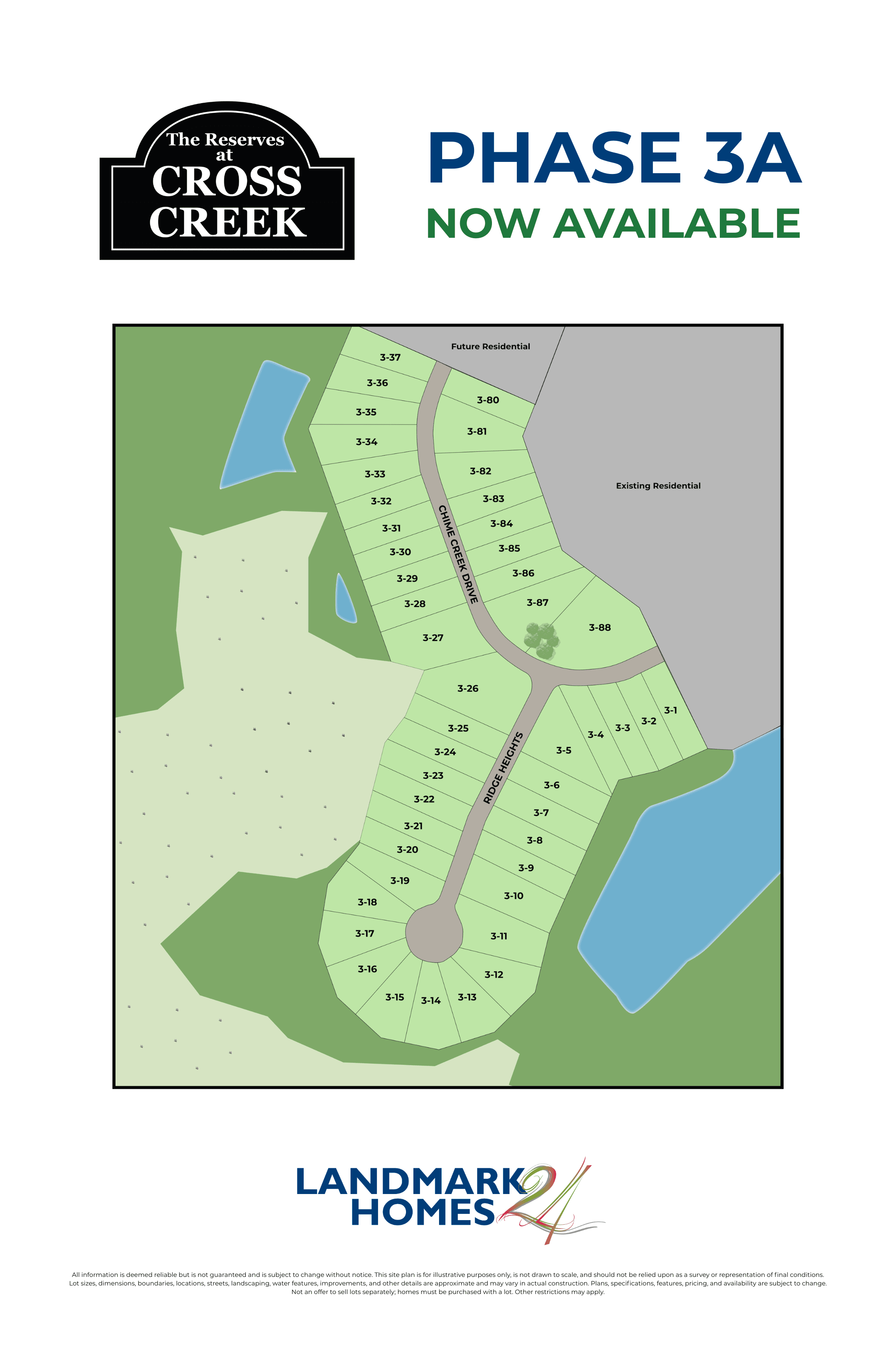 The Reserves at Cross Creek community map