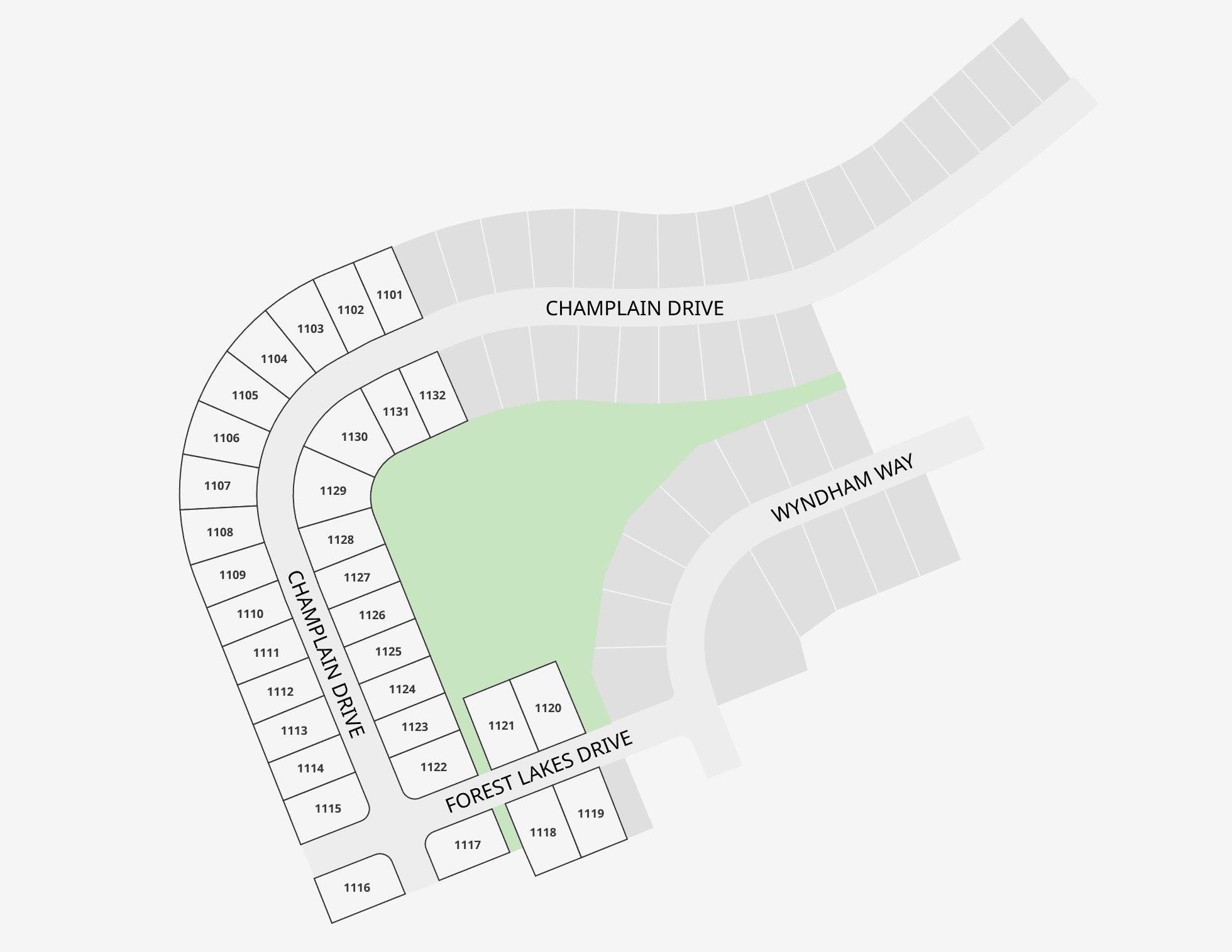 Forest Lakes community map
