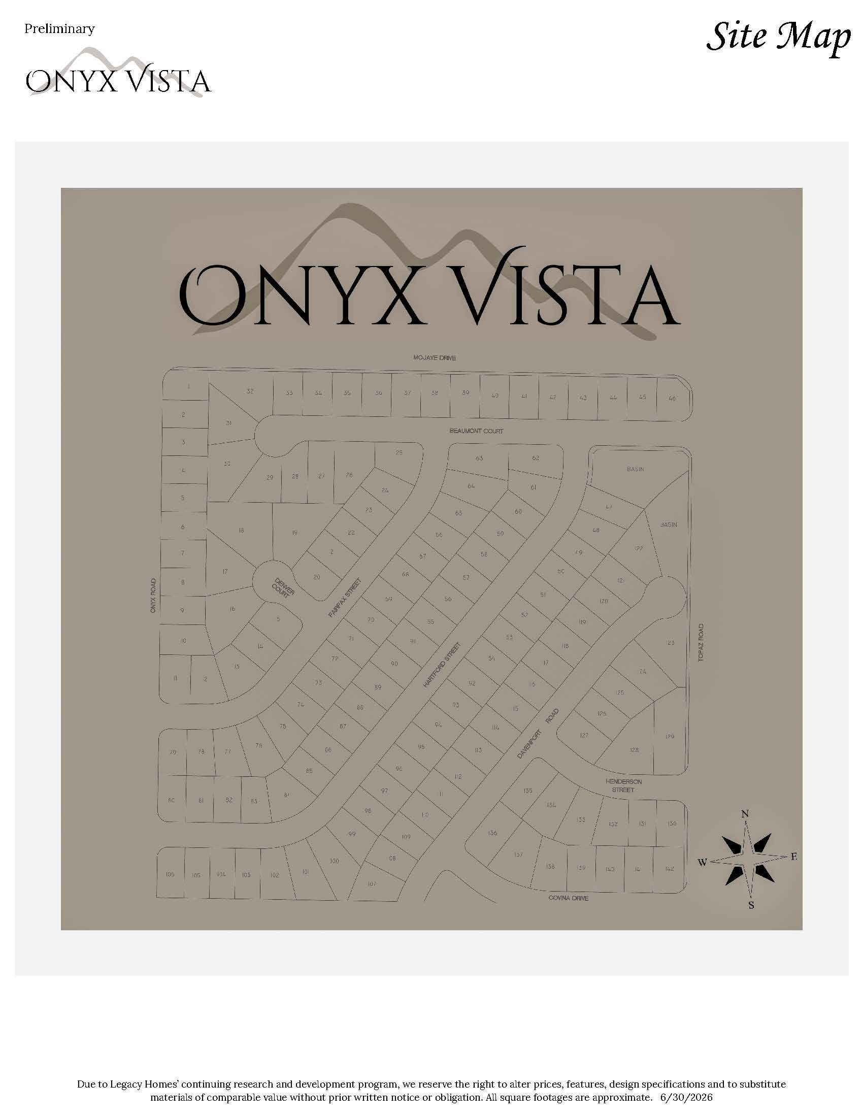 Onyx Vista community map