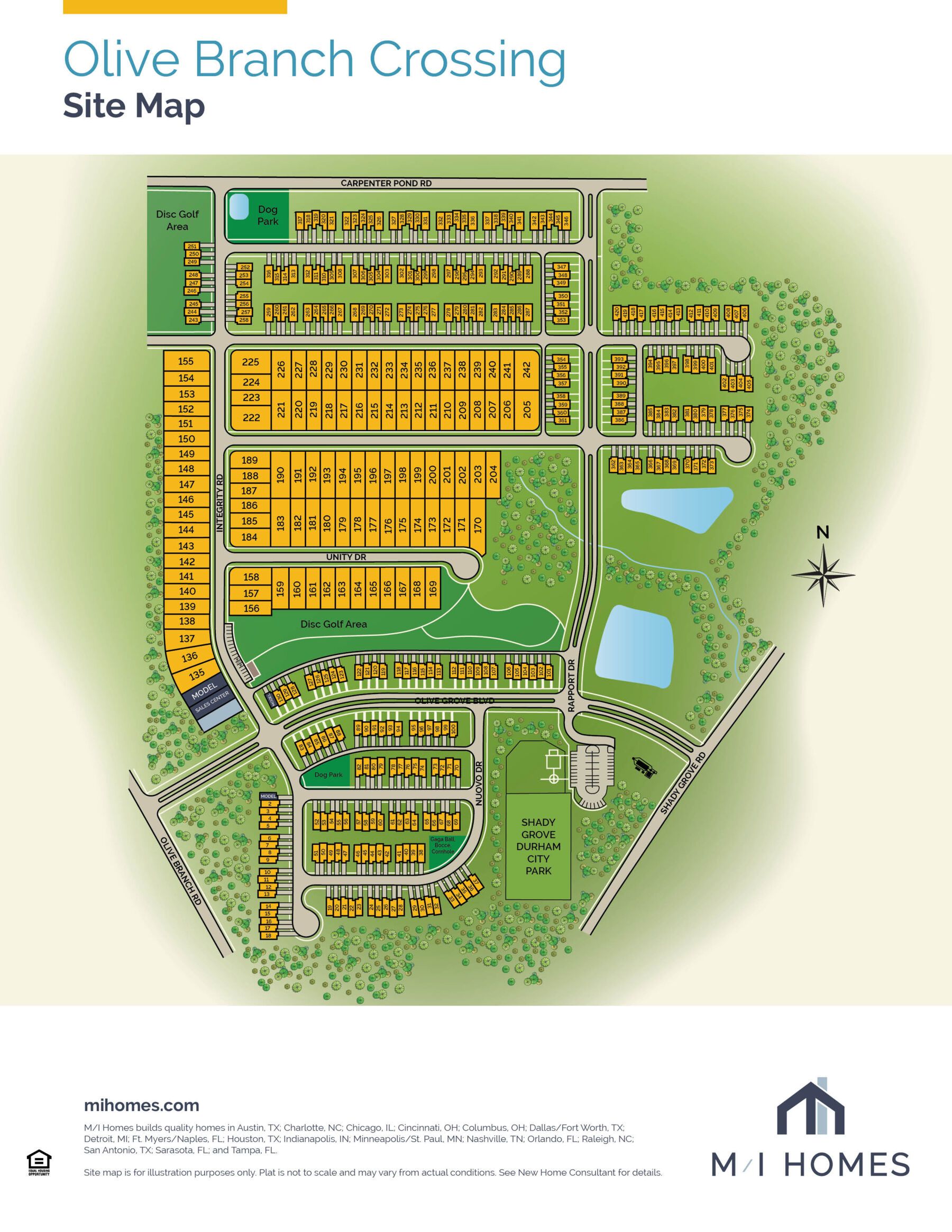 Olive Branch Crossing community map