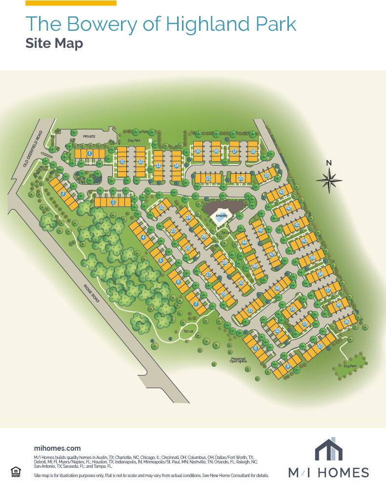 The Bowery of Highland Park community map